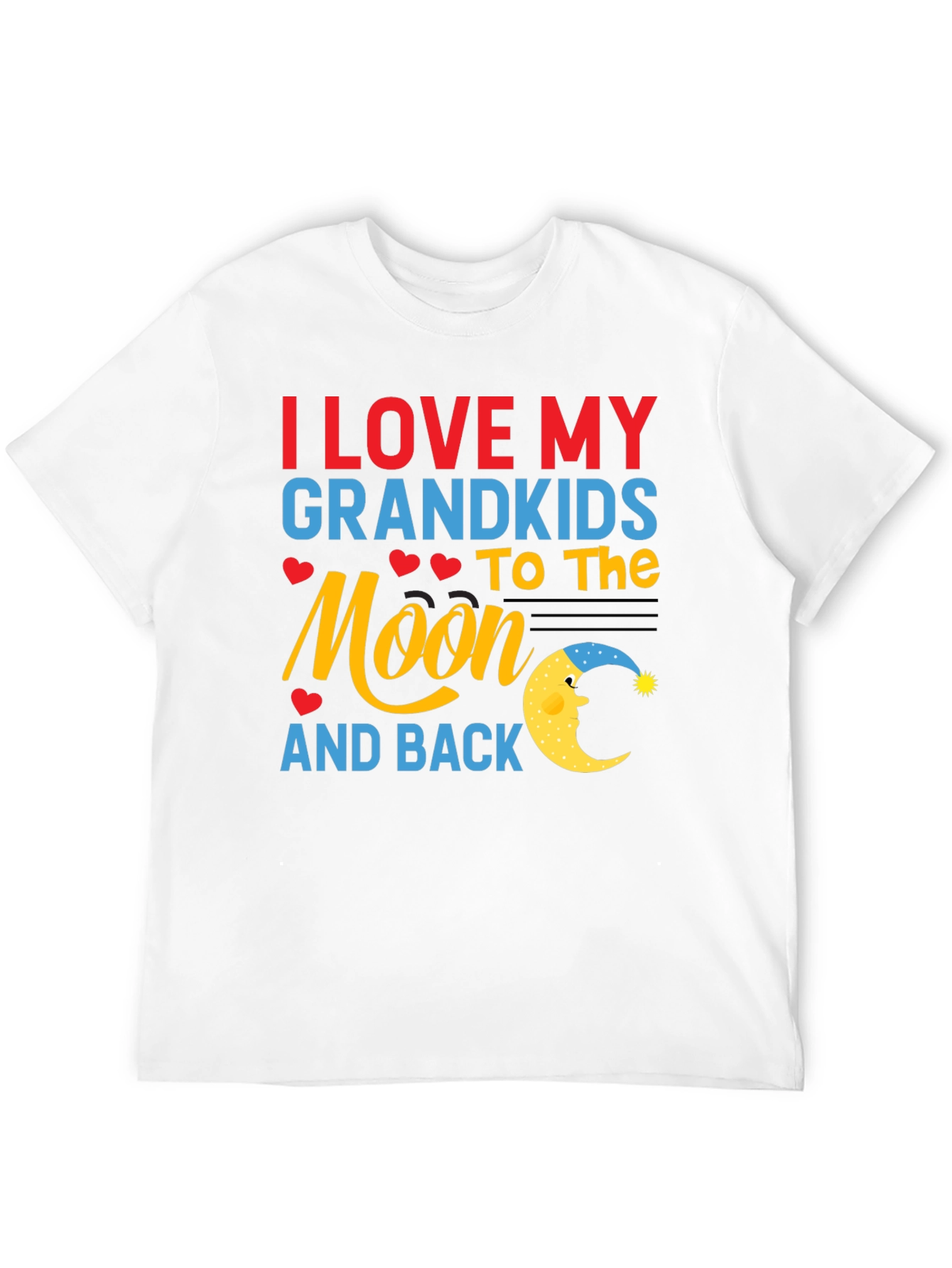 Black I Love My Grandkids to the Moon and Back T-Shirt view 12