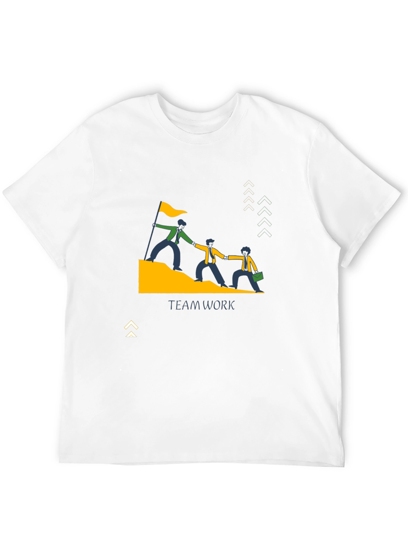 Black Teamwork T-Shirt: Men's Black Crew Neck Graphic Tee view 12