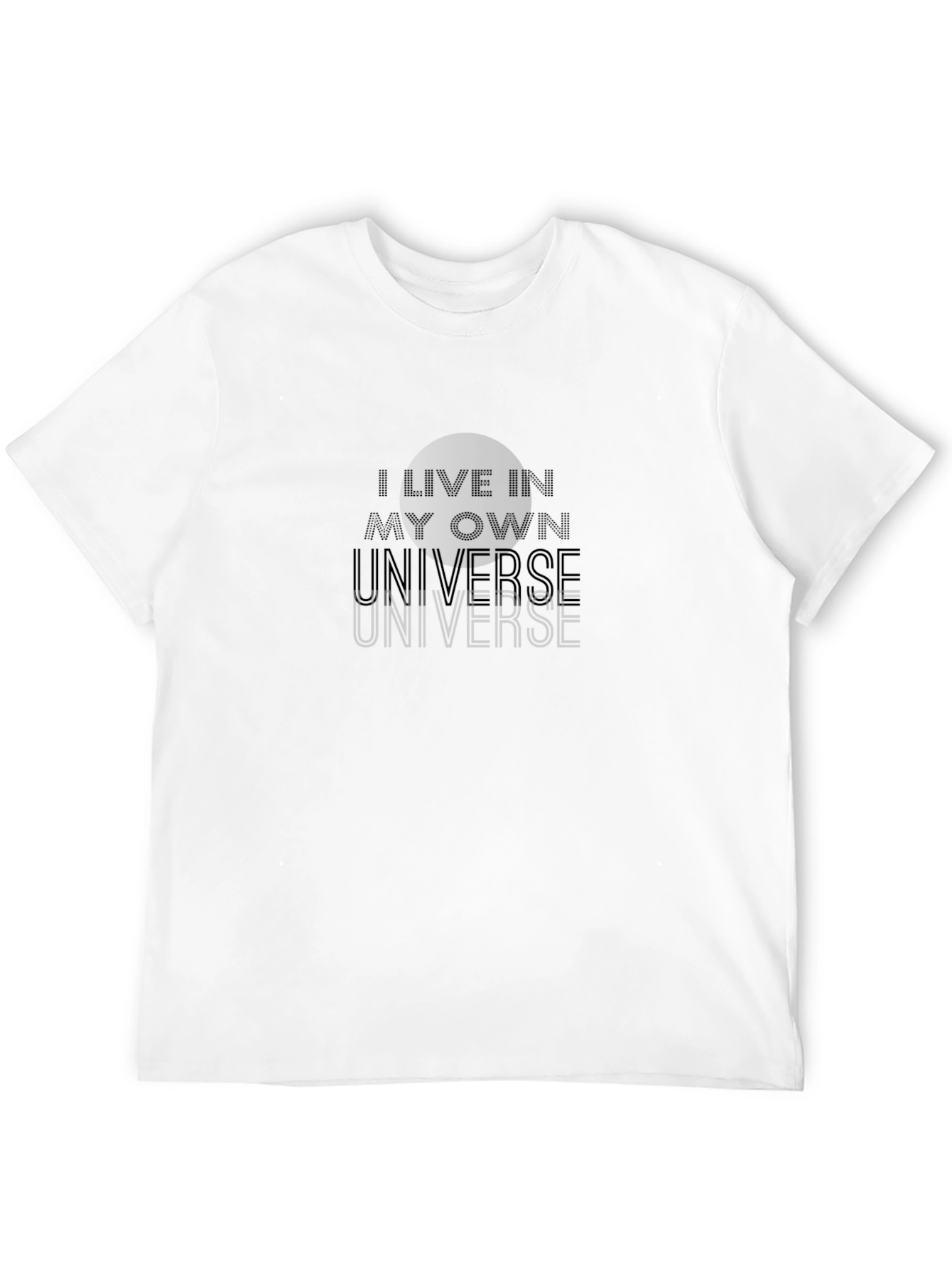 Black I Live in My Own Universe Black Graphic Tee view 12