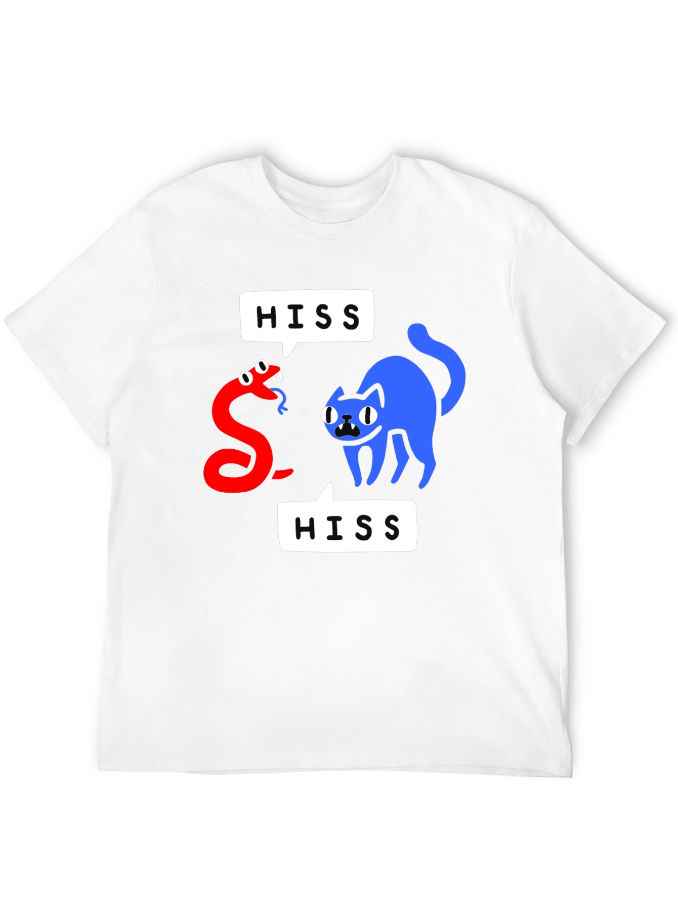 Black Hiss-terical Cat & Snake Graphic Tee view 12