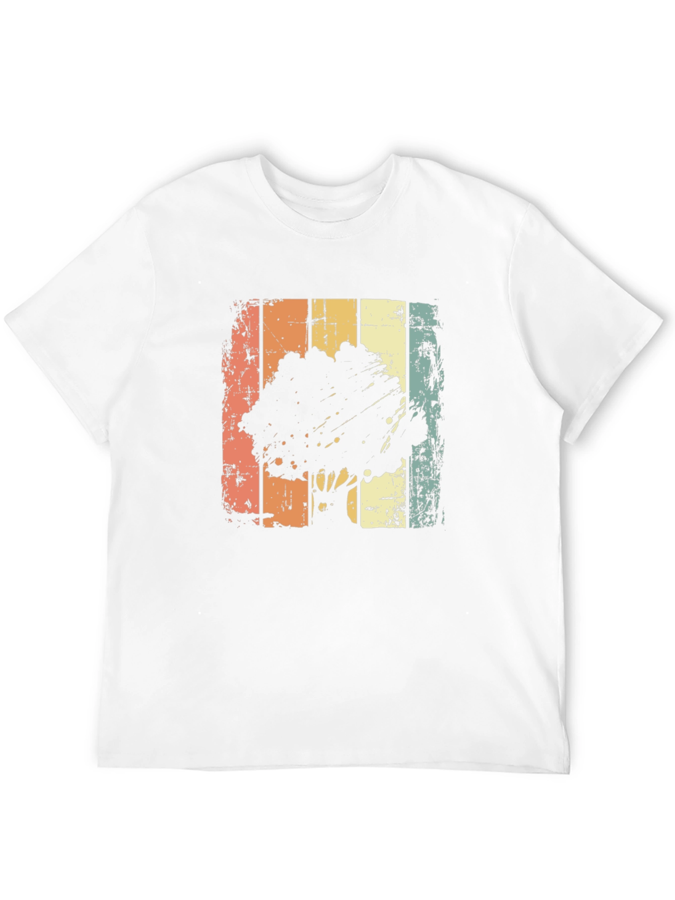 Black Retro Tree Graphic Tee - Vintage Style T-Shirt view 12