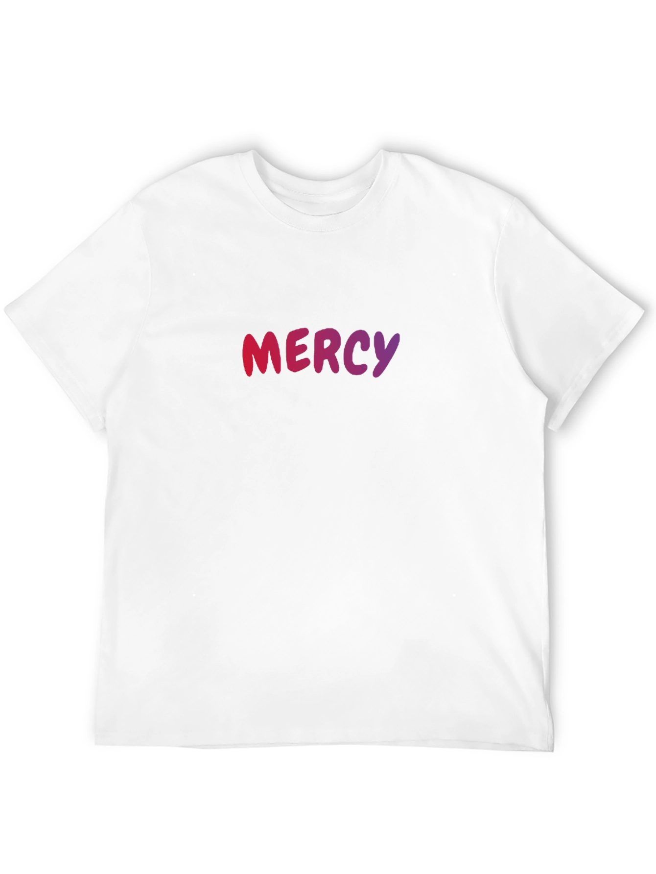 Black Mercy Gradient Text T-Shirt - Modern Casual Tee view 12