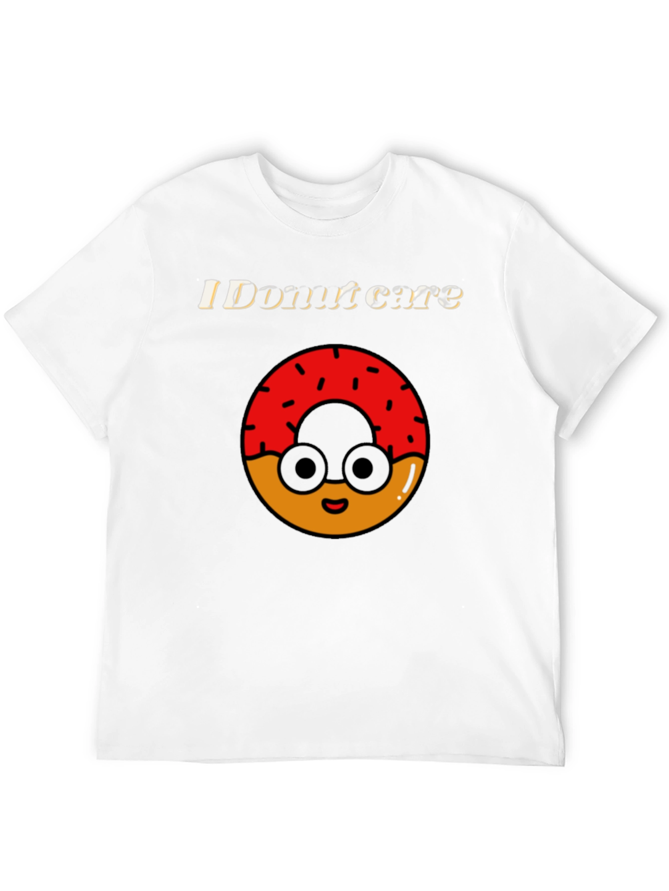 Black Funny Donut Care Graphic T-Shirt view 12