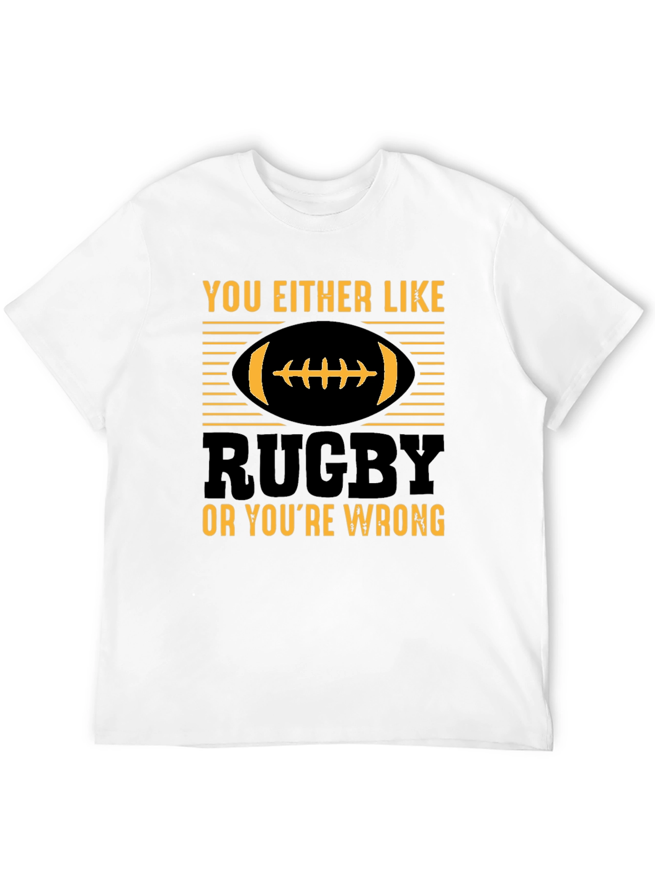 Black Rugby Fan T-Shirt - You Either Like Rugby or You're Wrong view 12