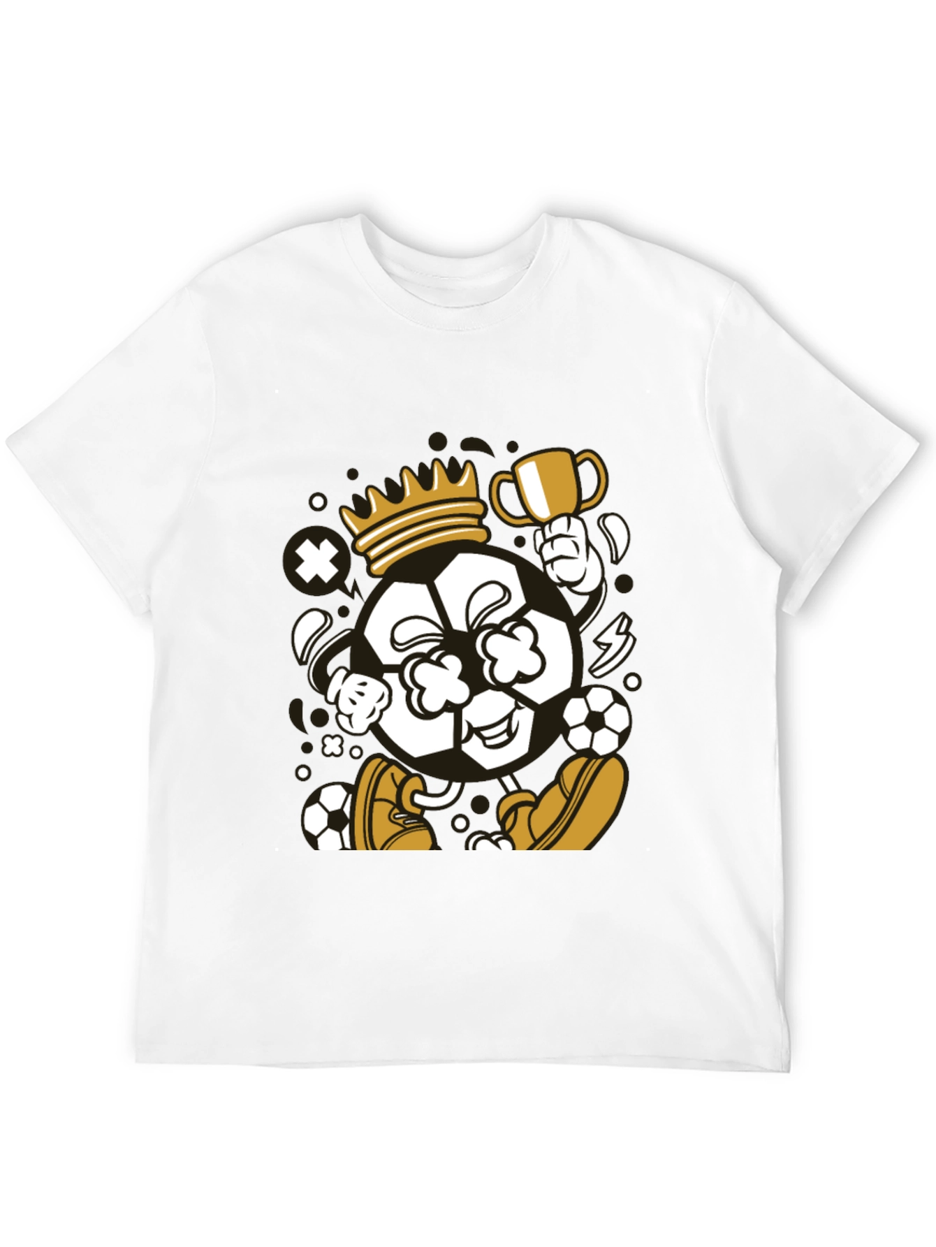 Black King Soccer Ball Black T-Shirt view 12