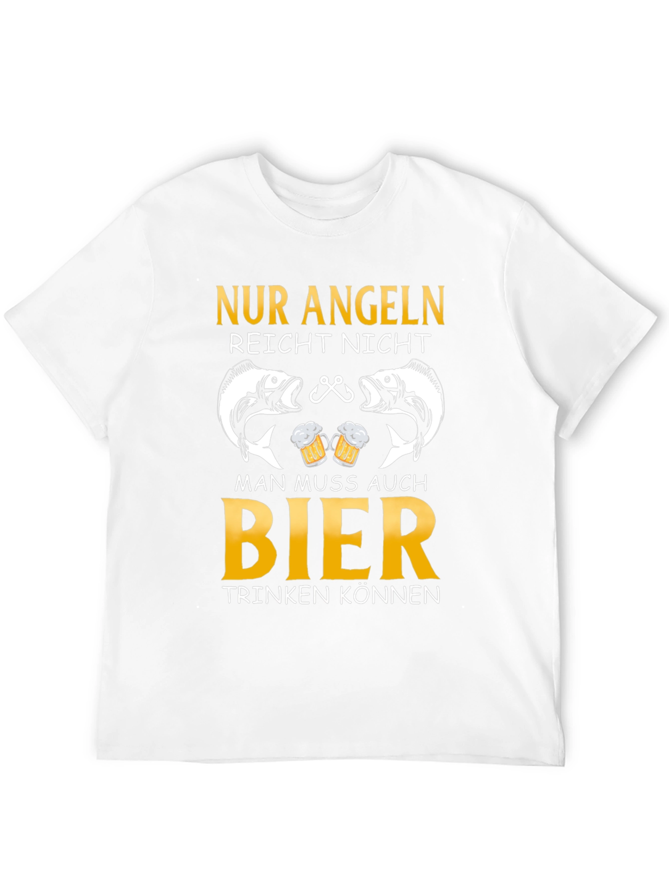 Fishing and Beer T-Shirt - German Angeln Design - 12