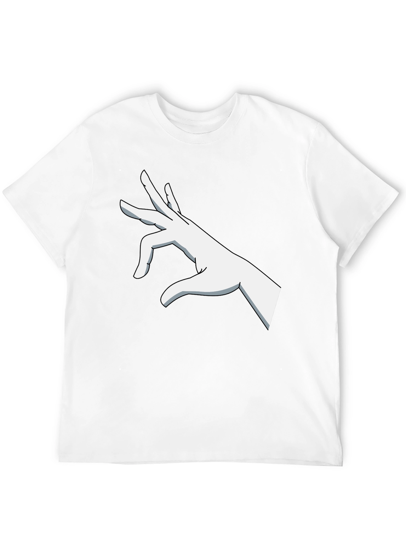 Black Graphic Hand Gesture Black T-Shirt view 12
