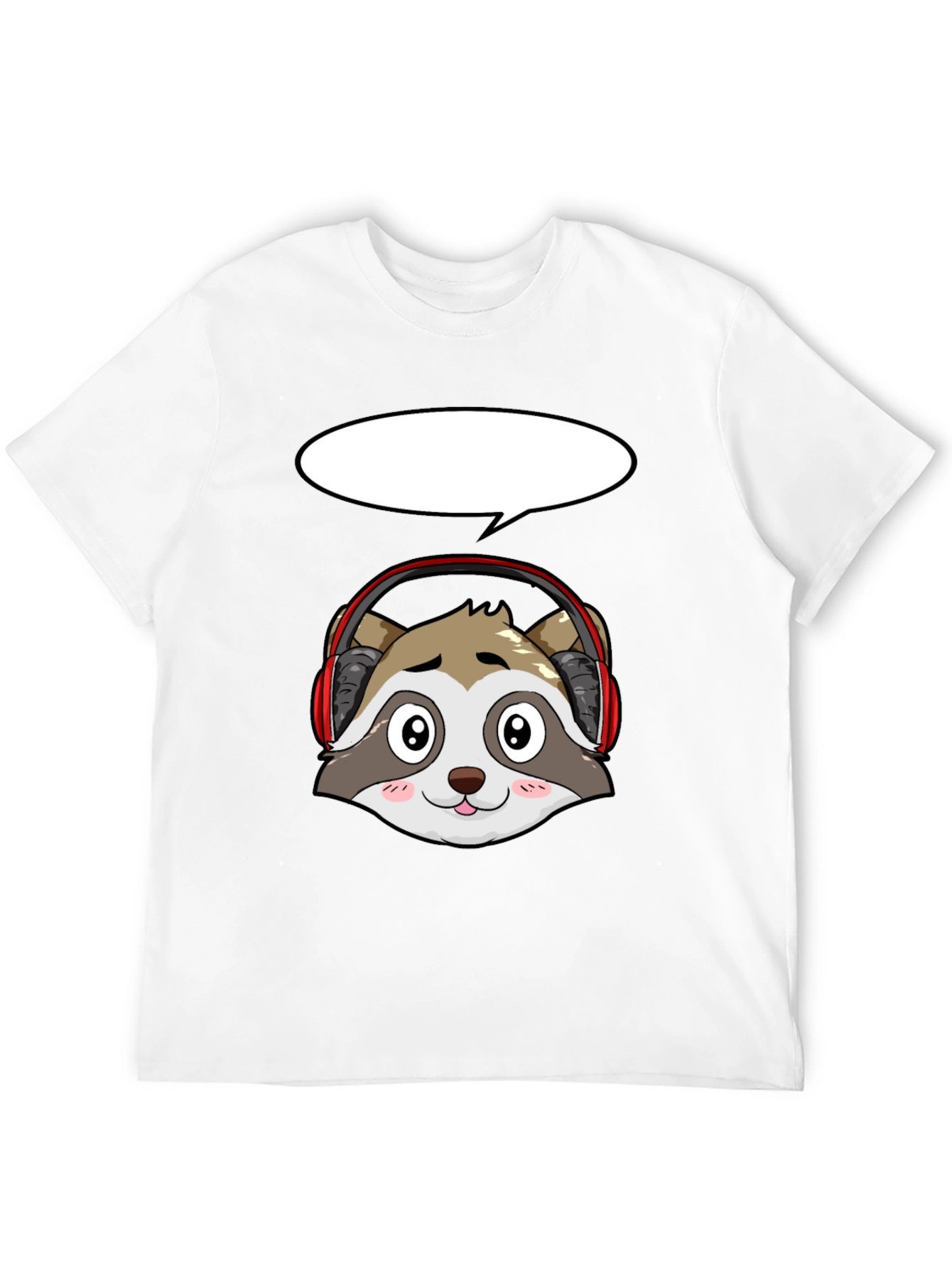 Black Raccoon Headphone Graphic Tee - Black view 12