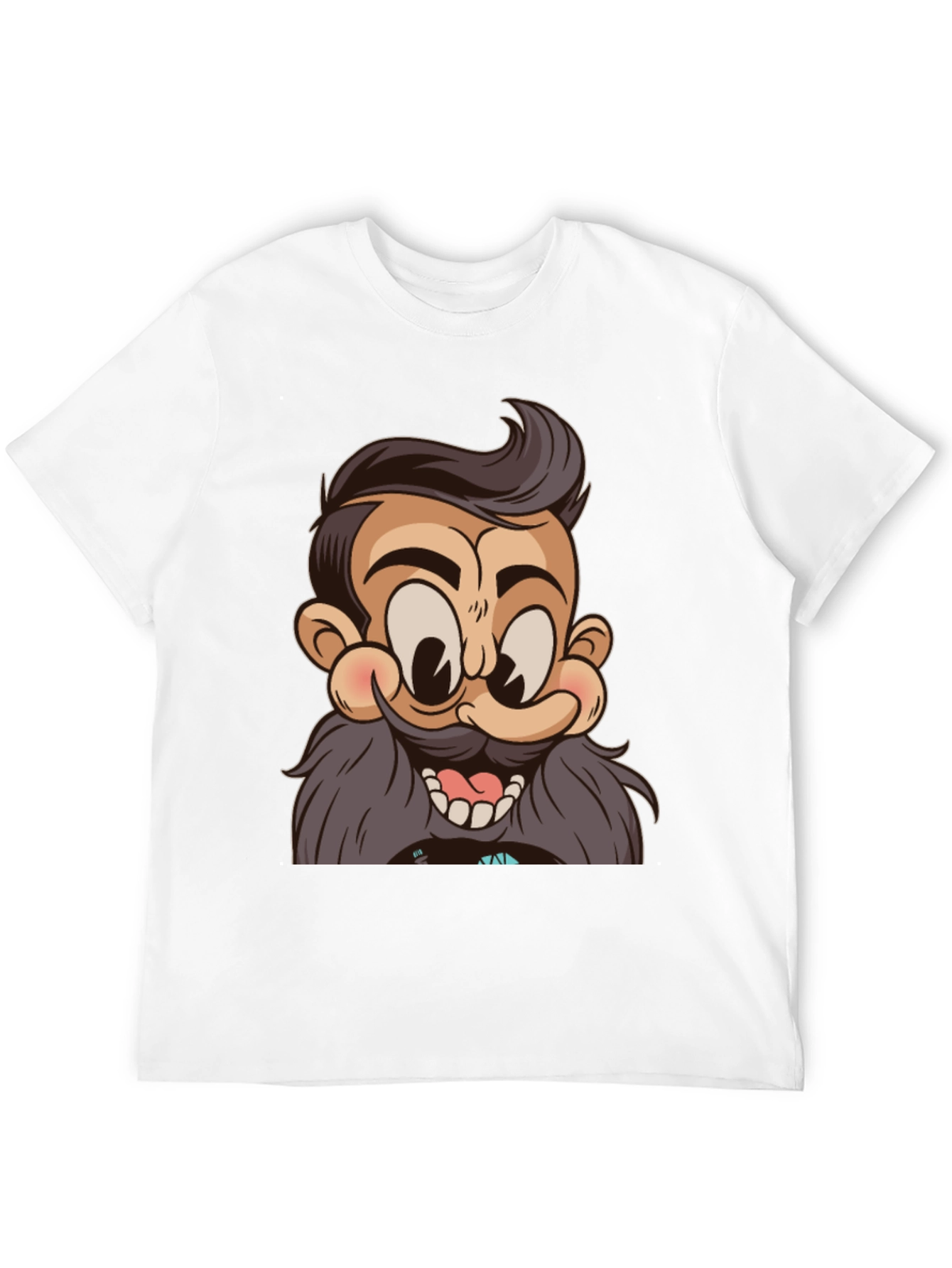 Black Cartoon Character Graphic Print Black T-Shirt view 12