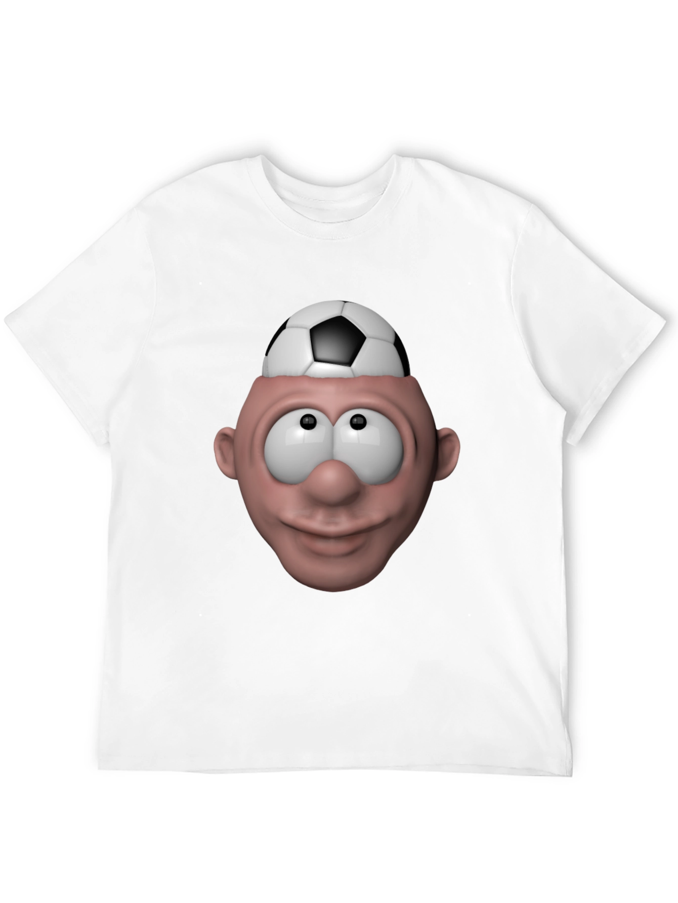 Black Soccer Brain T-Shirt - Funny Graphic Tee view 12