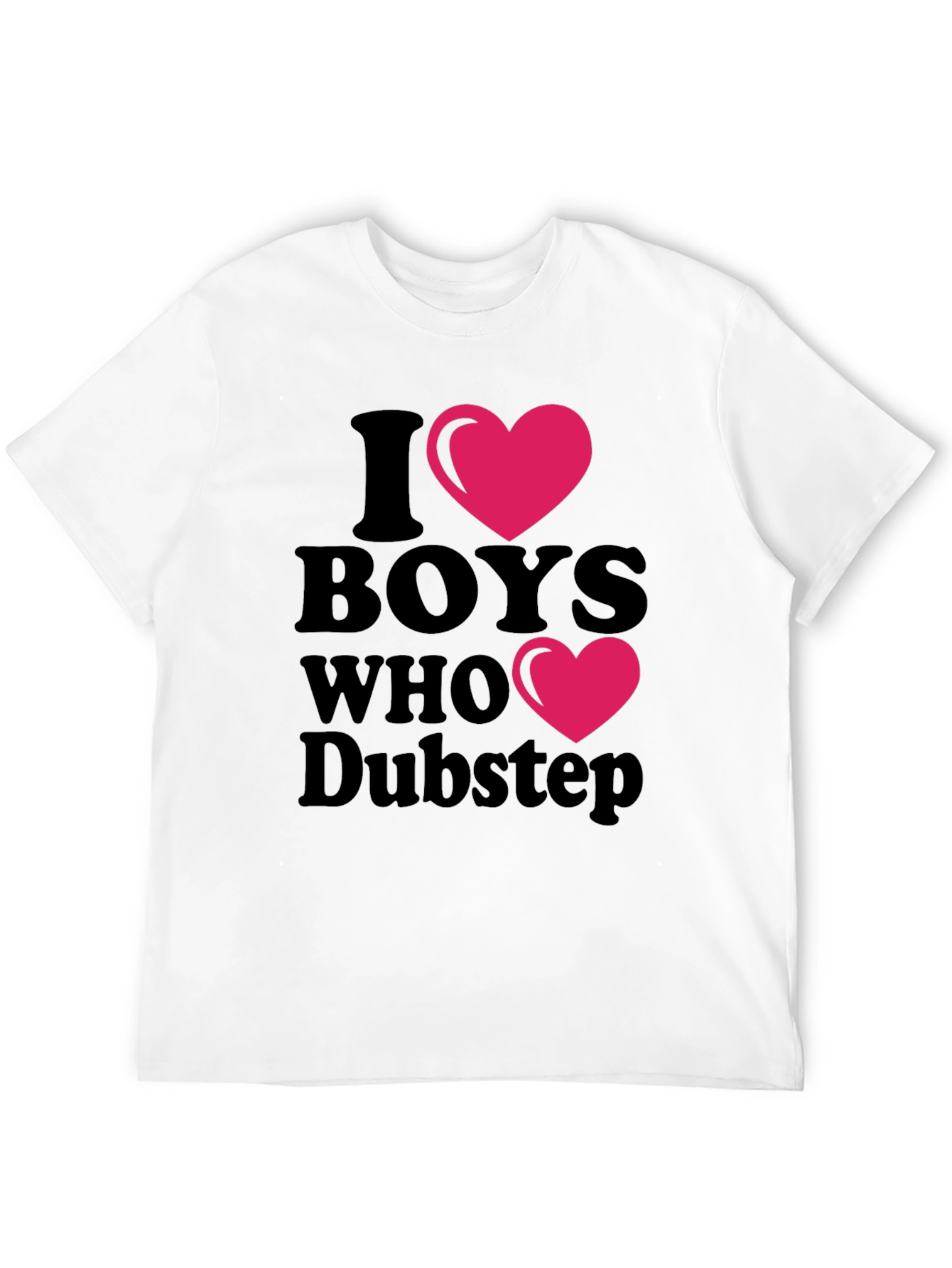Black I Heart Boys Who Dubstep Black T-Shirt view 12