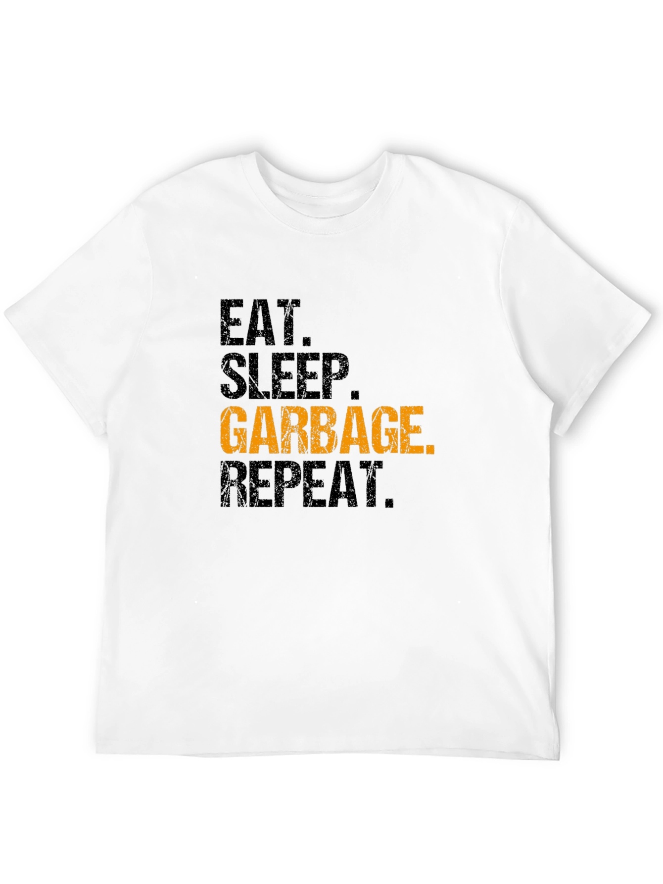 Black Eat Sleep Garbage Repeat Black Graphic Tee view 12