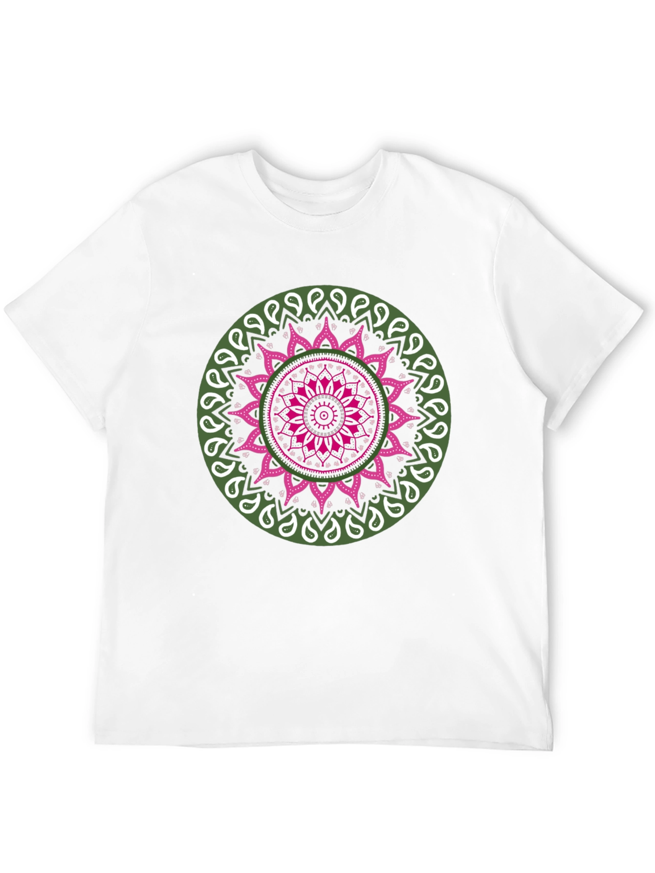 Black Mandala Print Black T-Shirt view 12