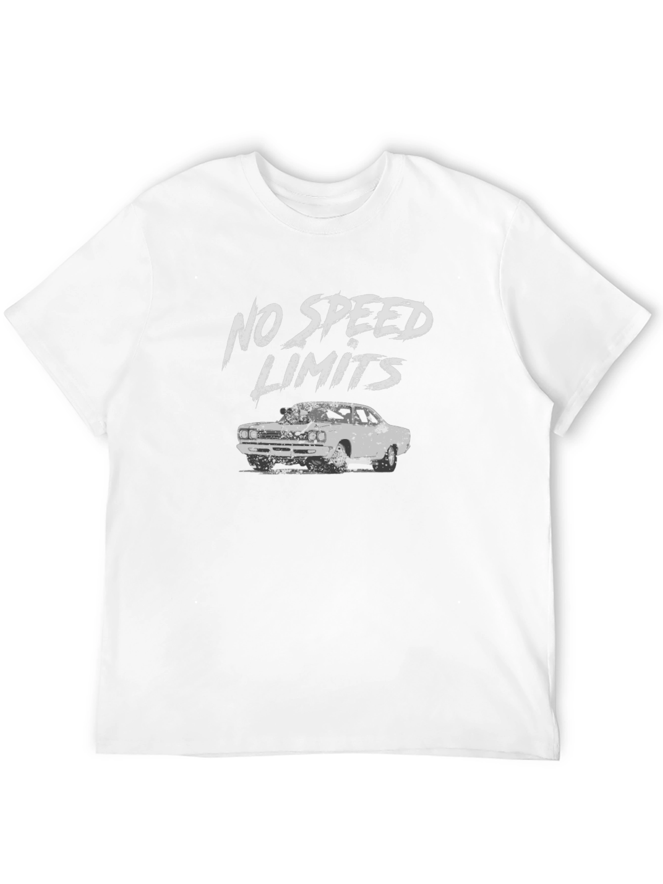 Black No Speed Limits Car Graphic T-Shirt view 12