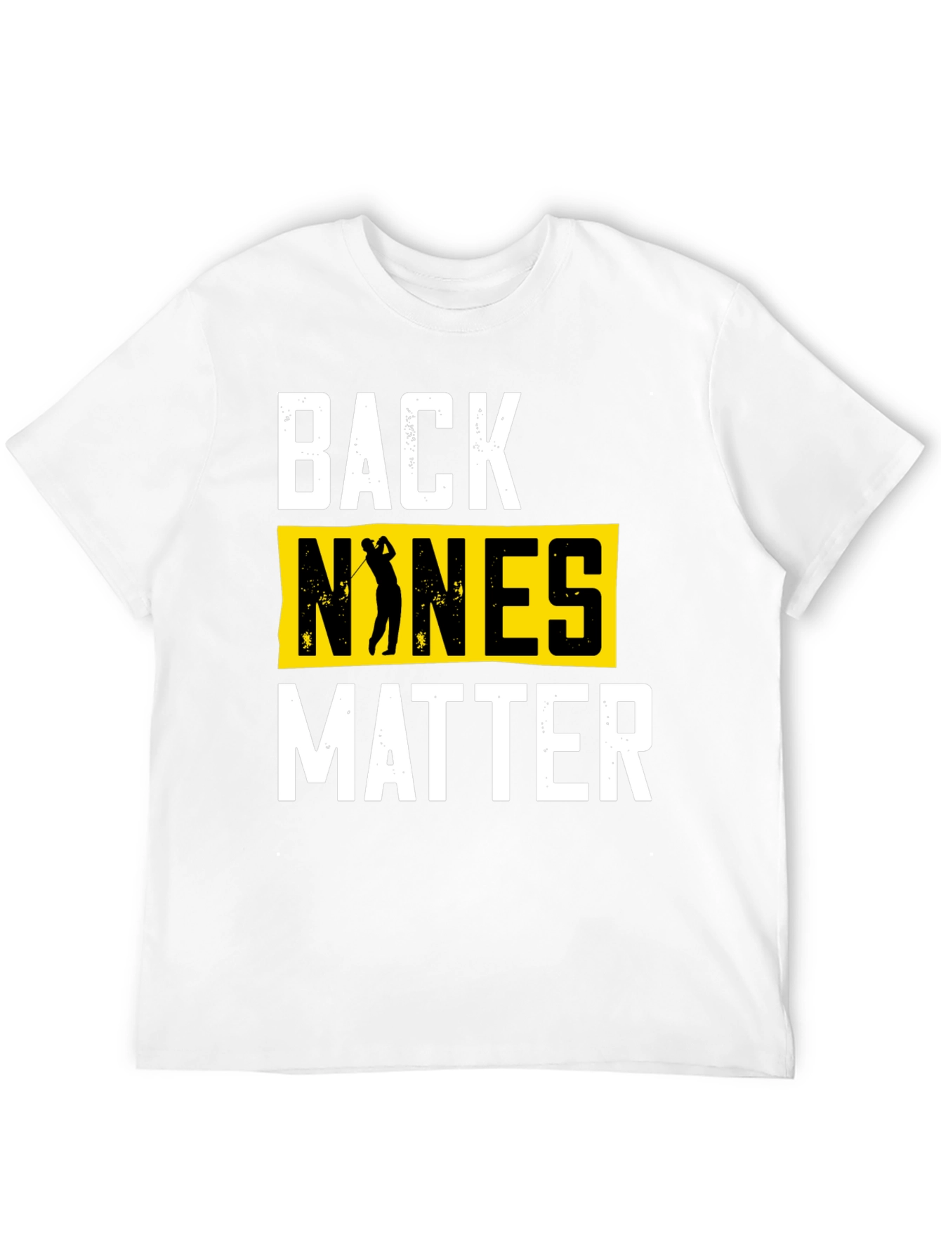 Black Back Nines Matter Golf T-Shirt view 12