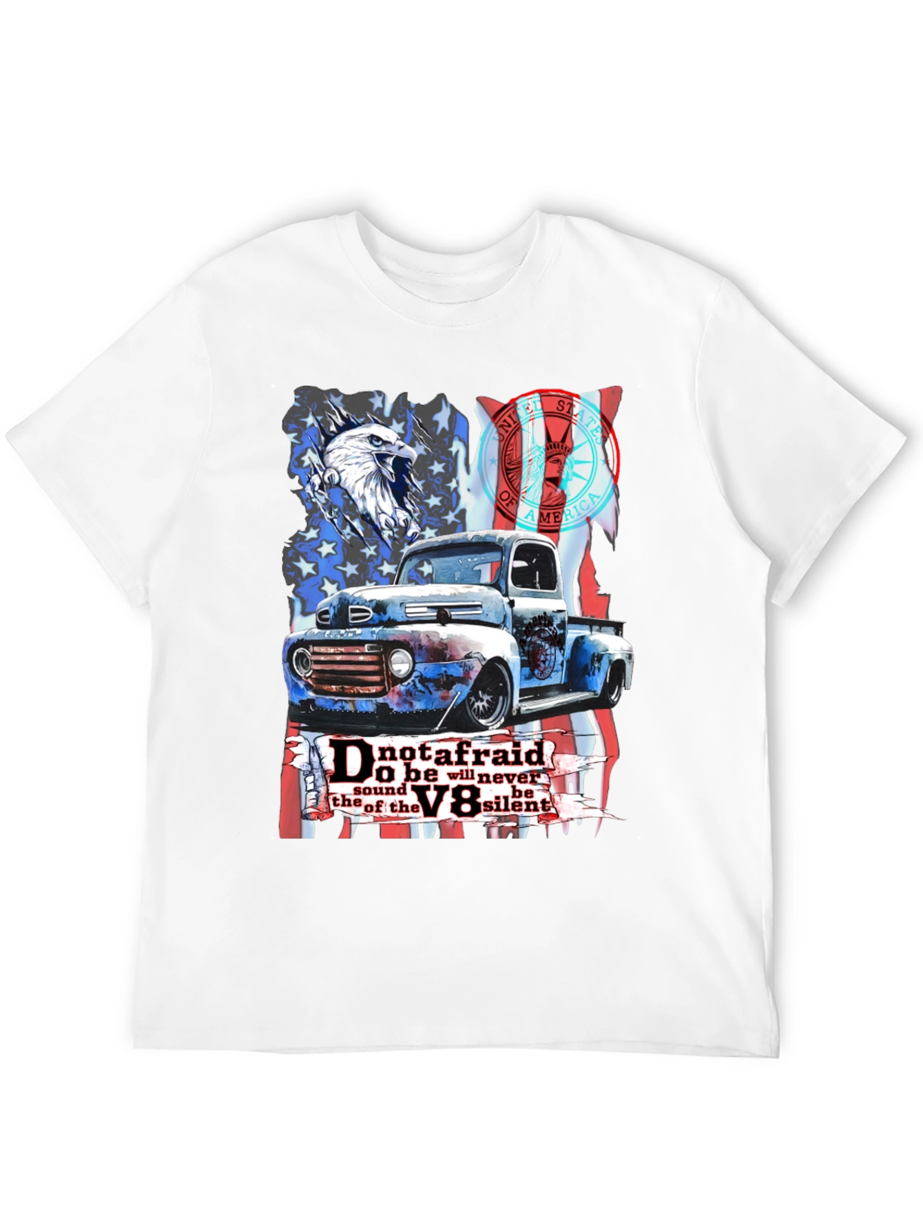 Patriotic V8 Truck Graphic Tee - 12
