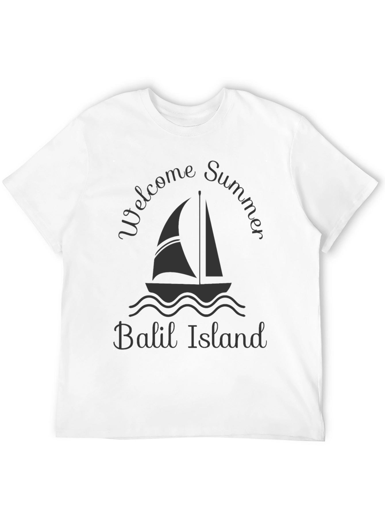 Black Welcome Summer Balil Island Graphic Tee view 12