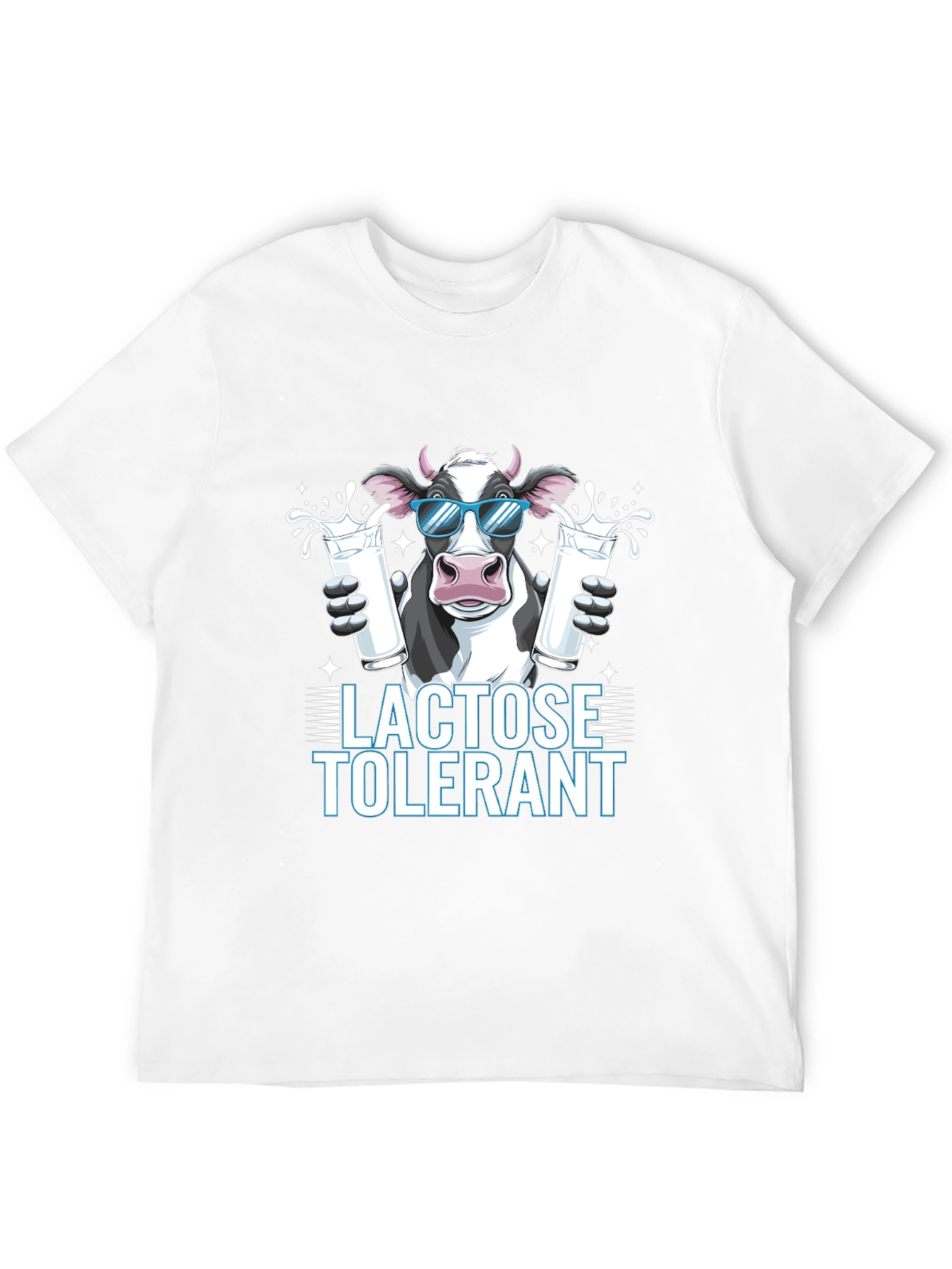 Black Lactose Tolerant Cow Graphic Tee view 12