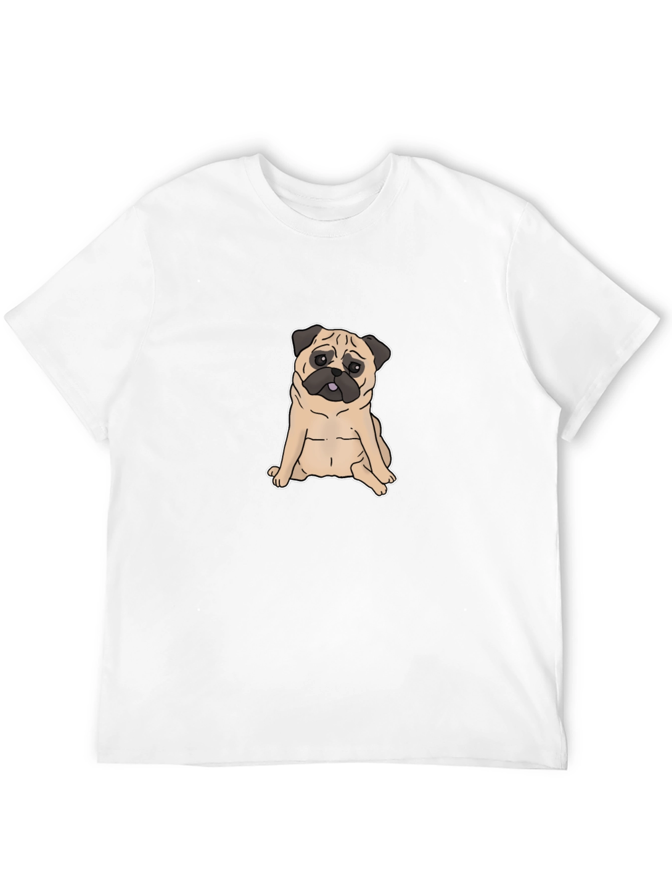 Black Pug Graphic T-Shirt - Black Cotton Tee view 12