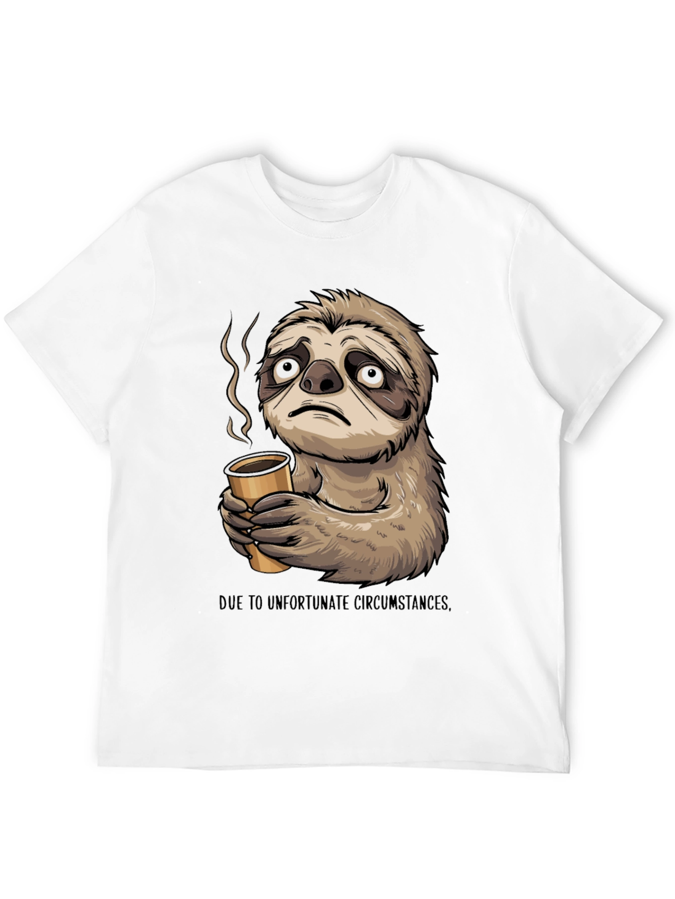 Black Sloth Coffee T-Shirt - Unfortunate Circumstances view 12