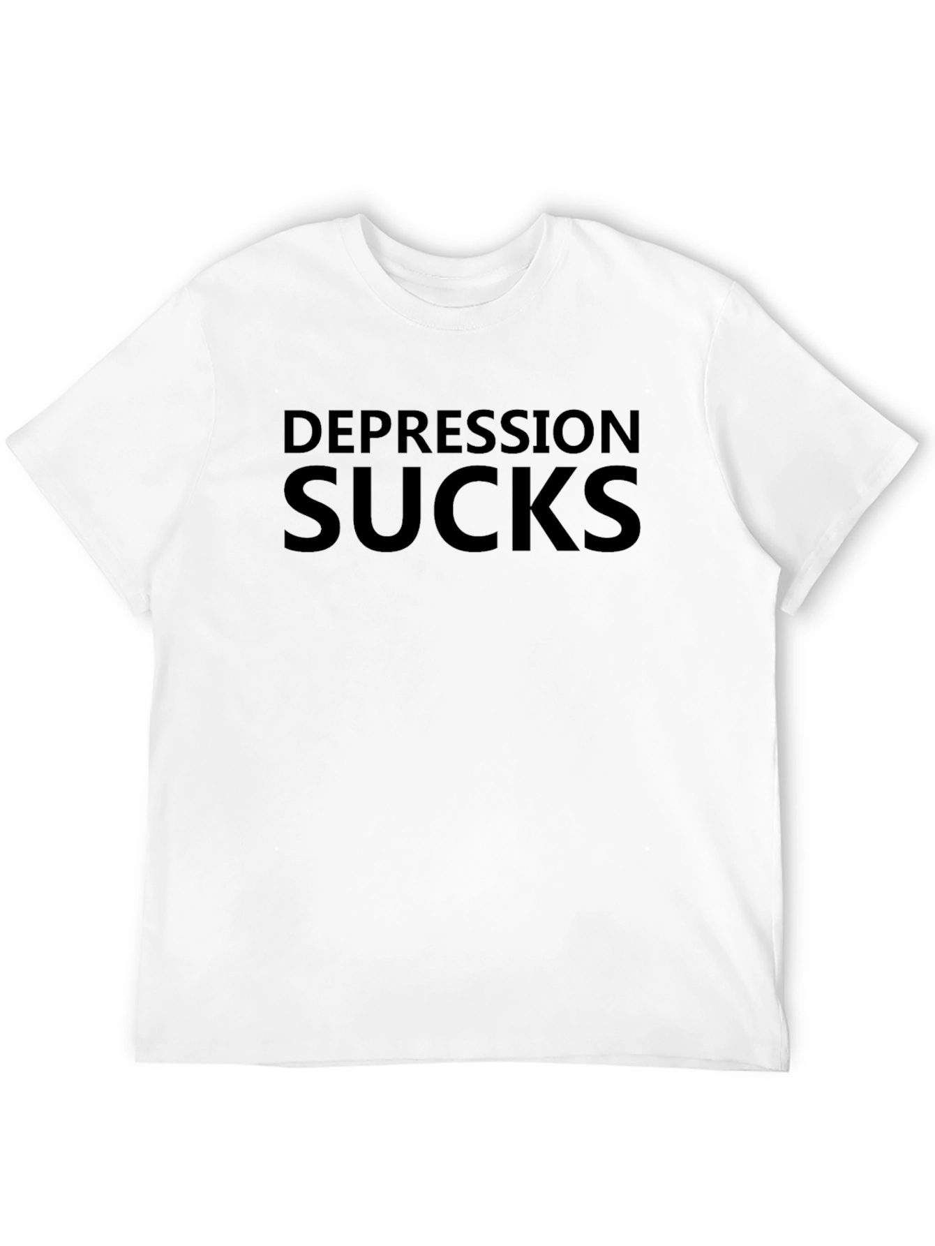 Black Depression Sucks Graphic Tee - Men's Black T-Shirt view 12