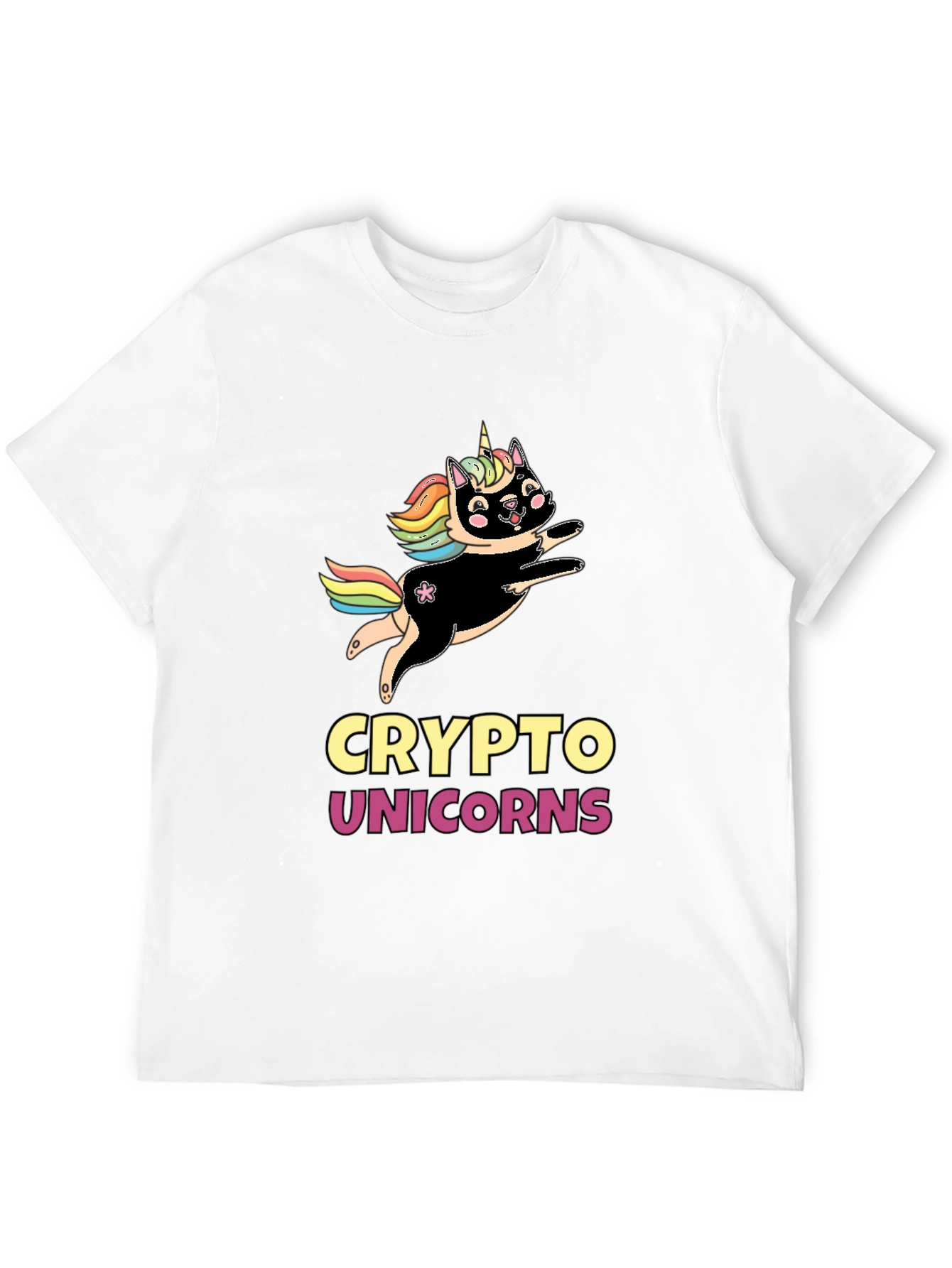 Black Crypto Unicorns Black T-Shirt view 12