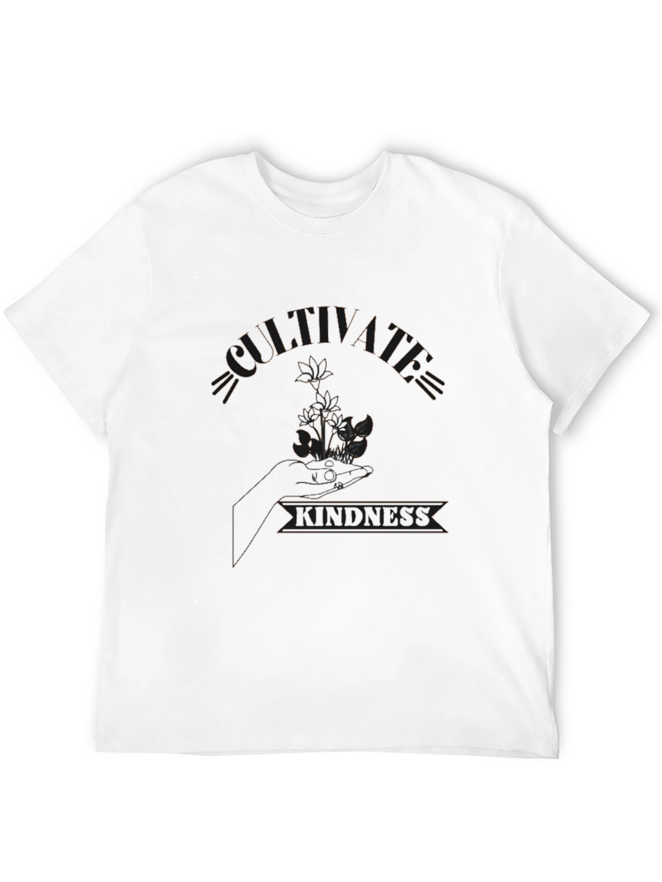 Black Cultivate Kindness Black Graphic Tee view 12