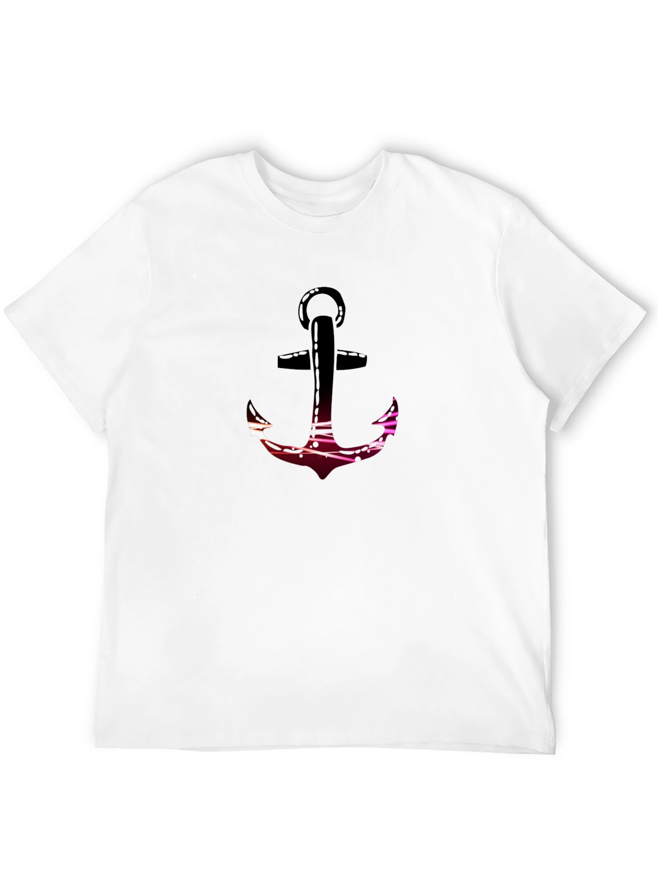Black Stylish Anchor Graphic T-Shirt view 12