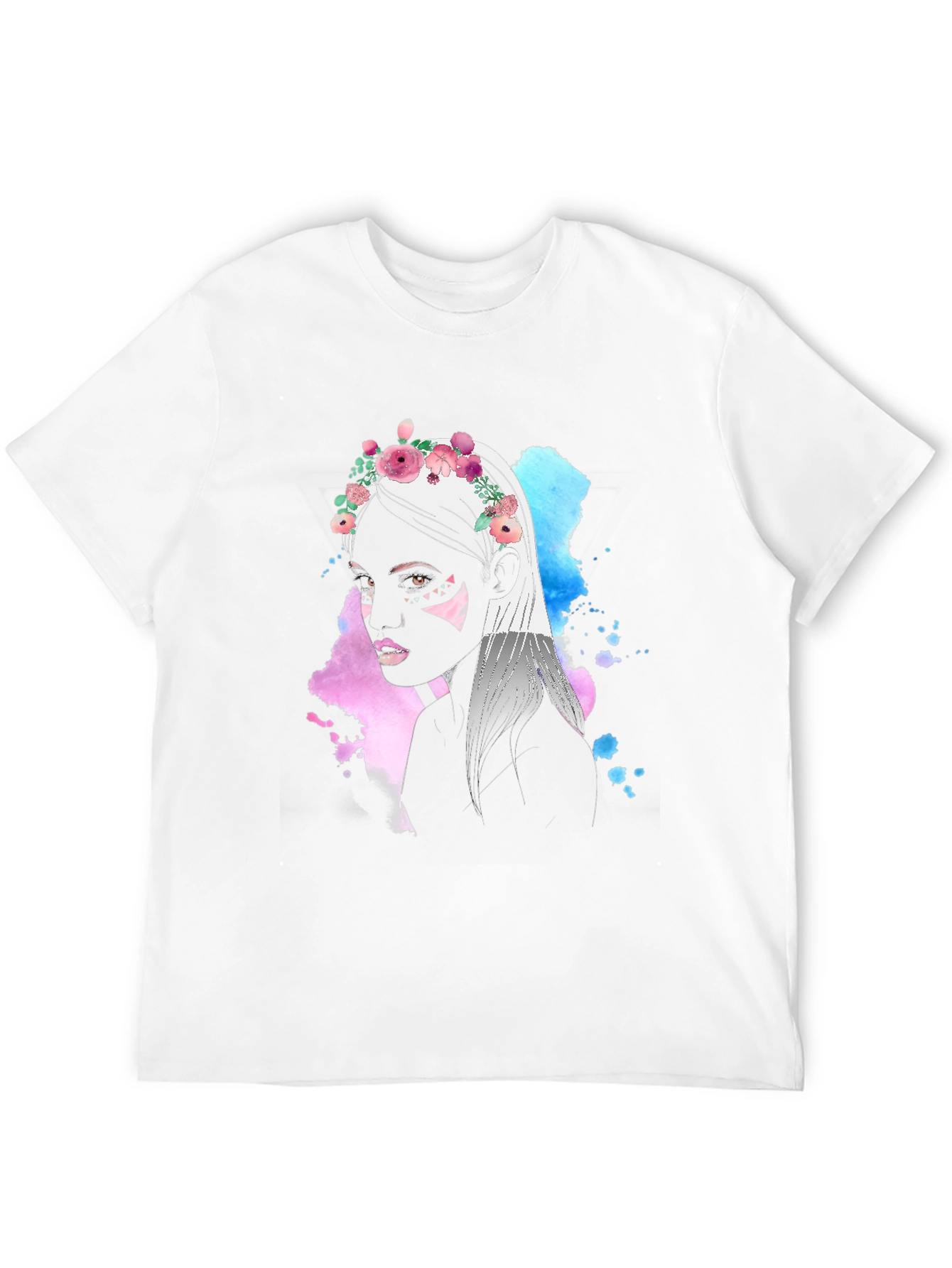 Black Floral Crown Woman Graphic T-Shirt view 12