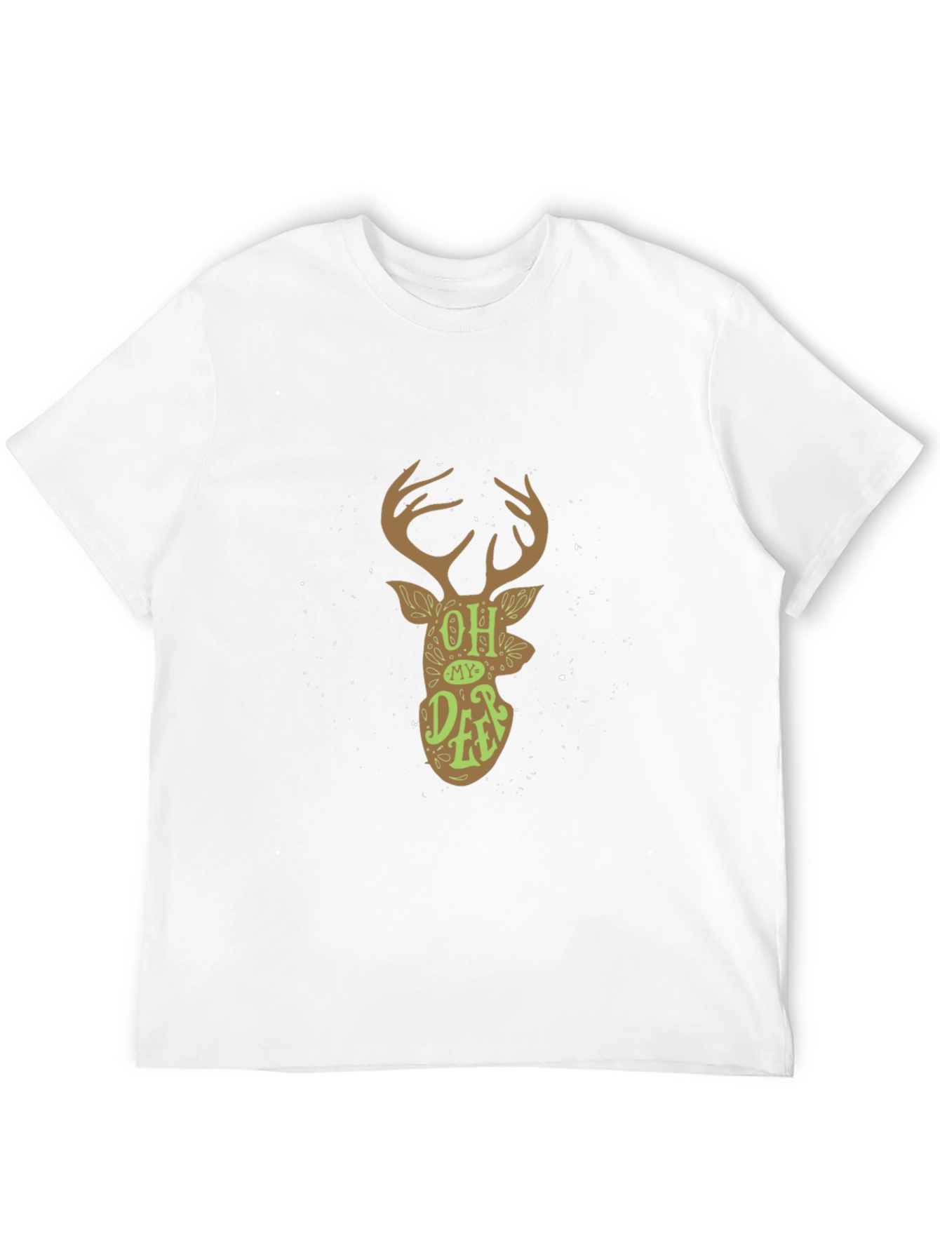 Black Oh My Deer Graphic Tee - Trendy Unisex T-Shirt view 12