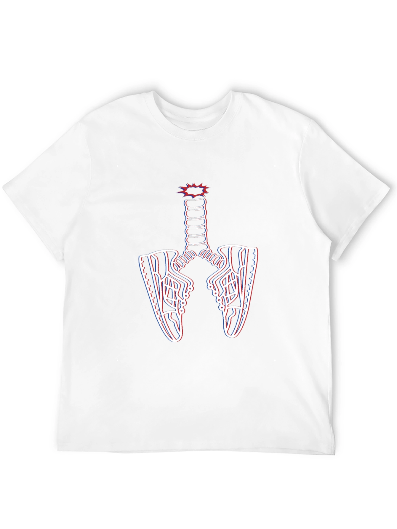 Sneaker Lung Graphic Tee - Black Cotton Blend - 12