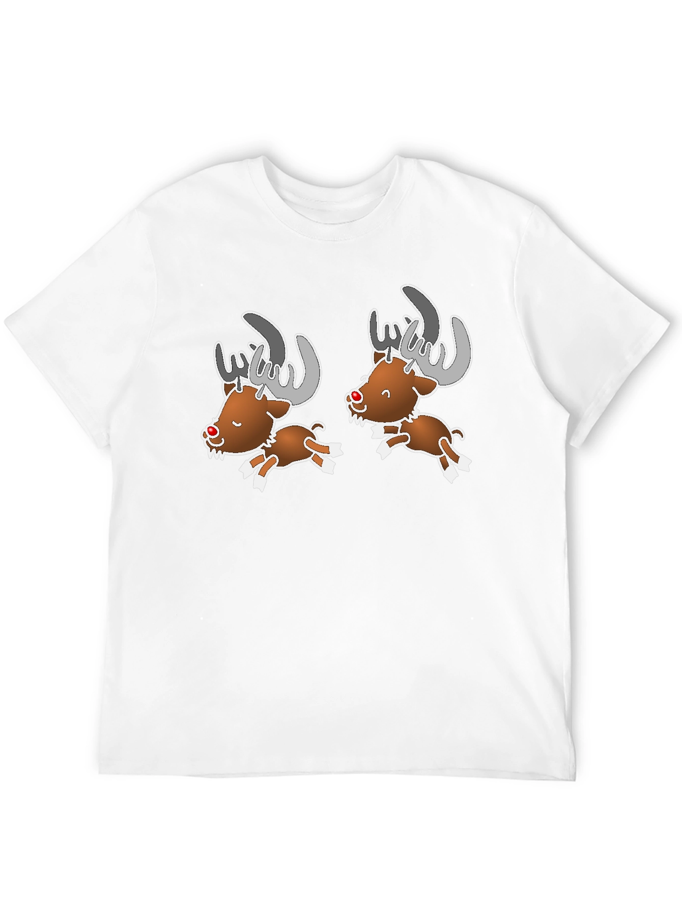 Black Cartoon Reindeer Graphic Tee view 12