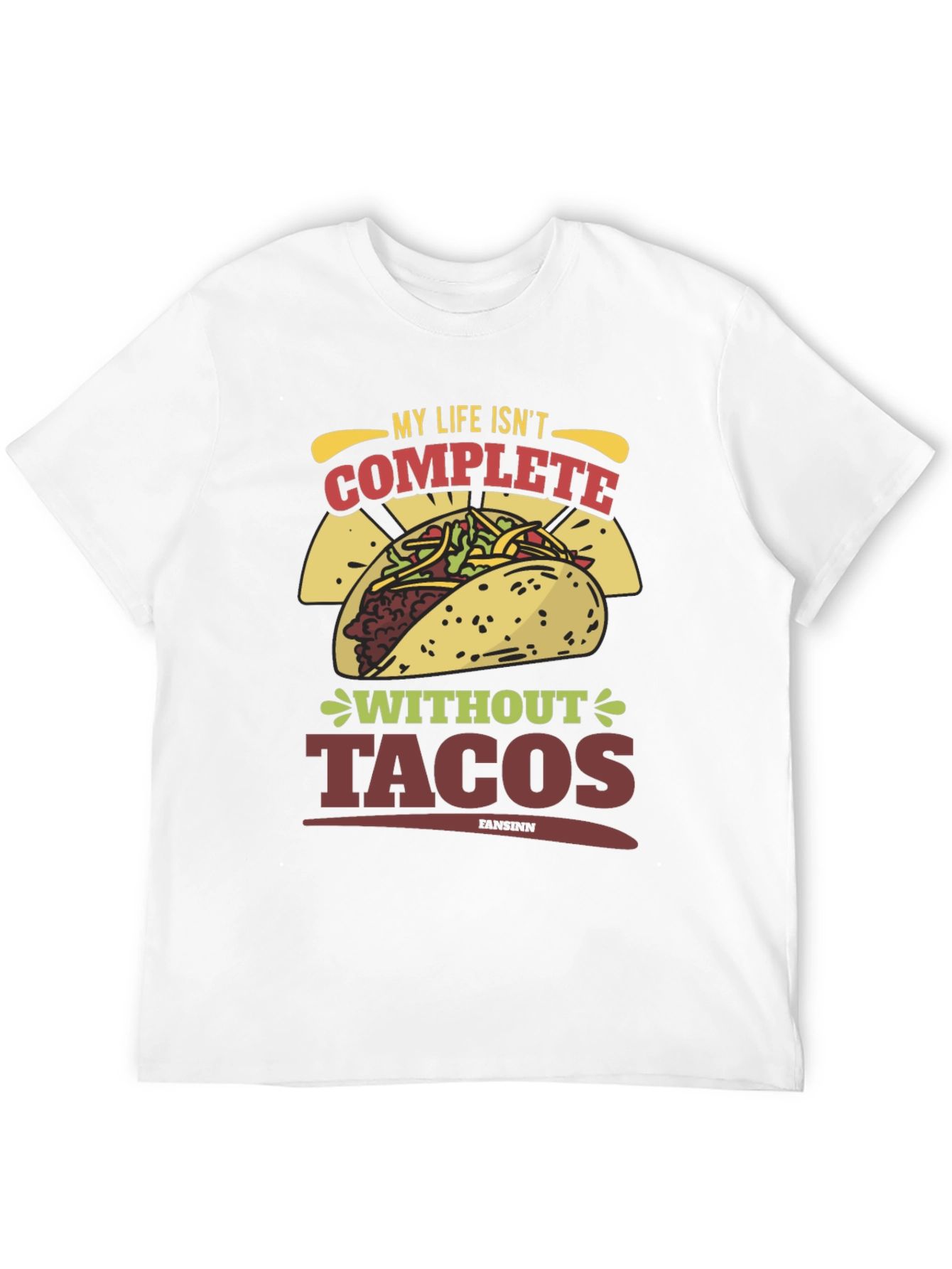 Black Taco Lover T-Shirt - My Life Isn't Complete Without Tacos view 12