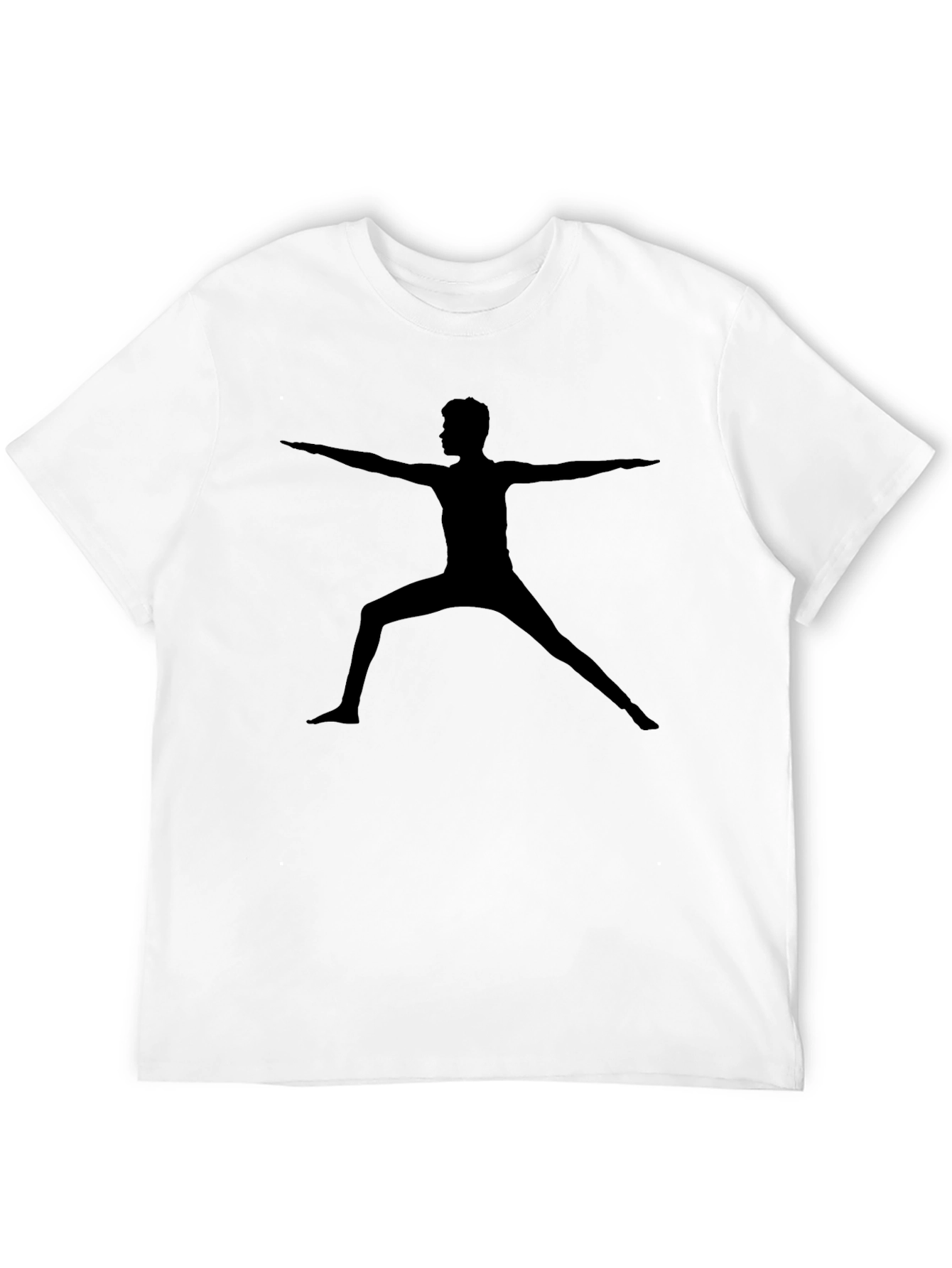 Black Yoga Pose Graphic Tee - Soft Cotton Blend view 12