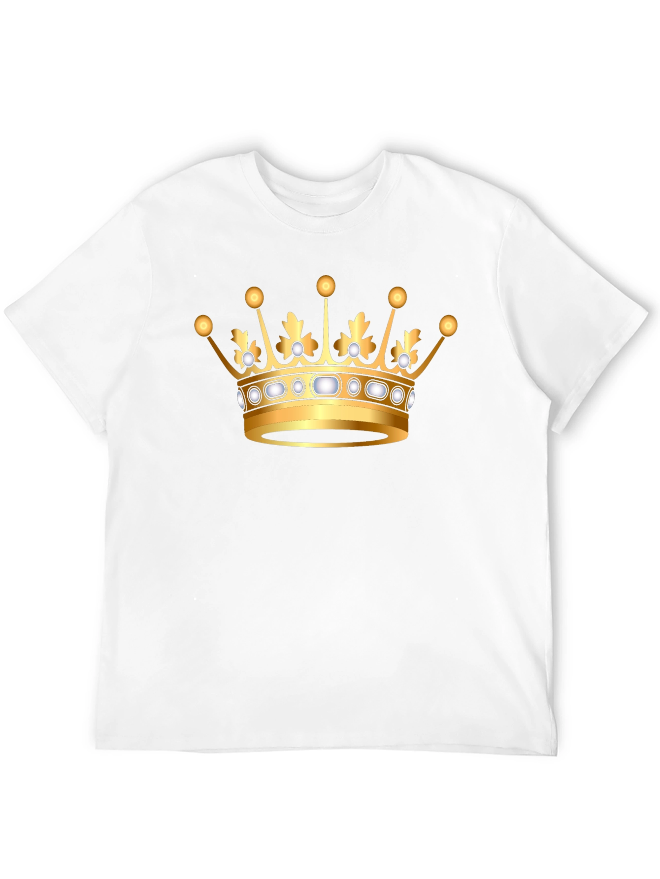 Black Golden Crown Graphic Black T-Shirt view 12