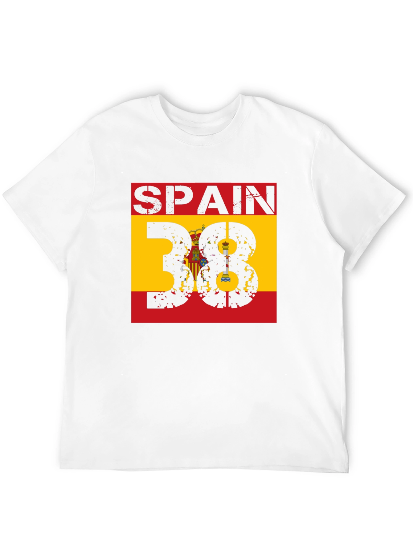 Spain 38 Graphic T-Shirt - Men's Black Tee - 12