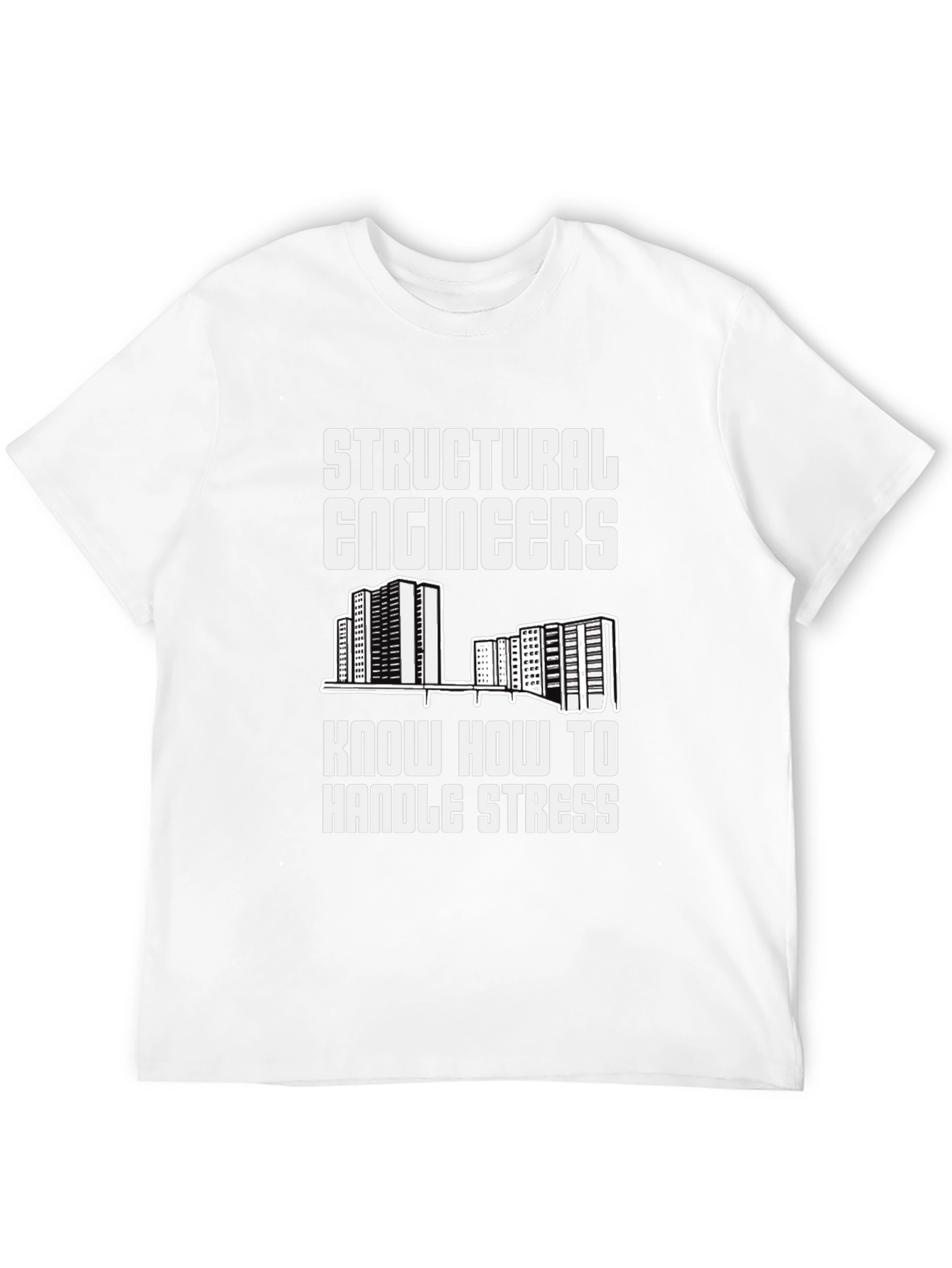 Black Structural Engineer Stress T-Shirt - Black view 12