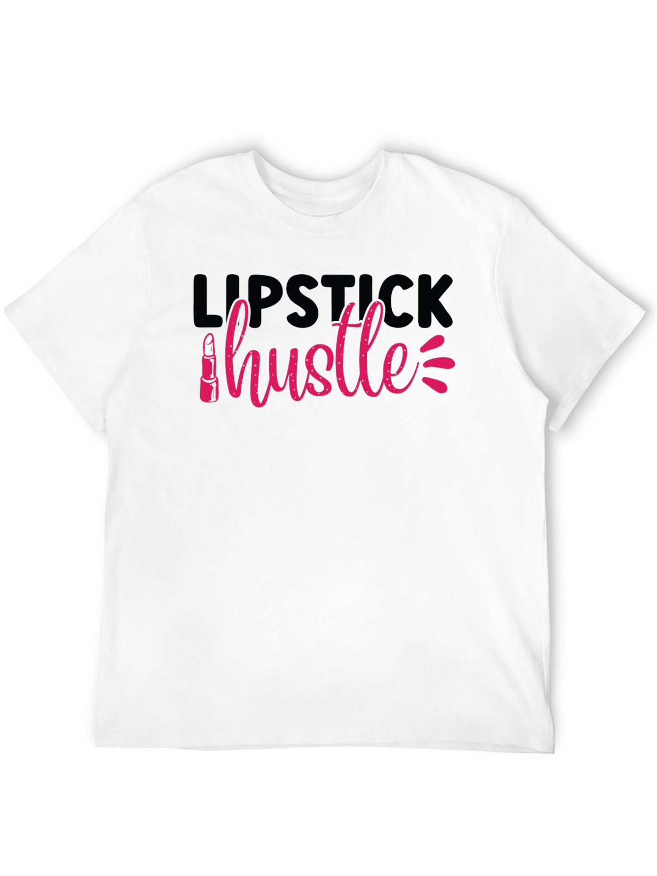Black Lipstick Hustle Graphic Tee - Unisex Cotton T-Shirt view 12
