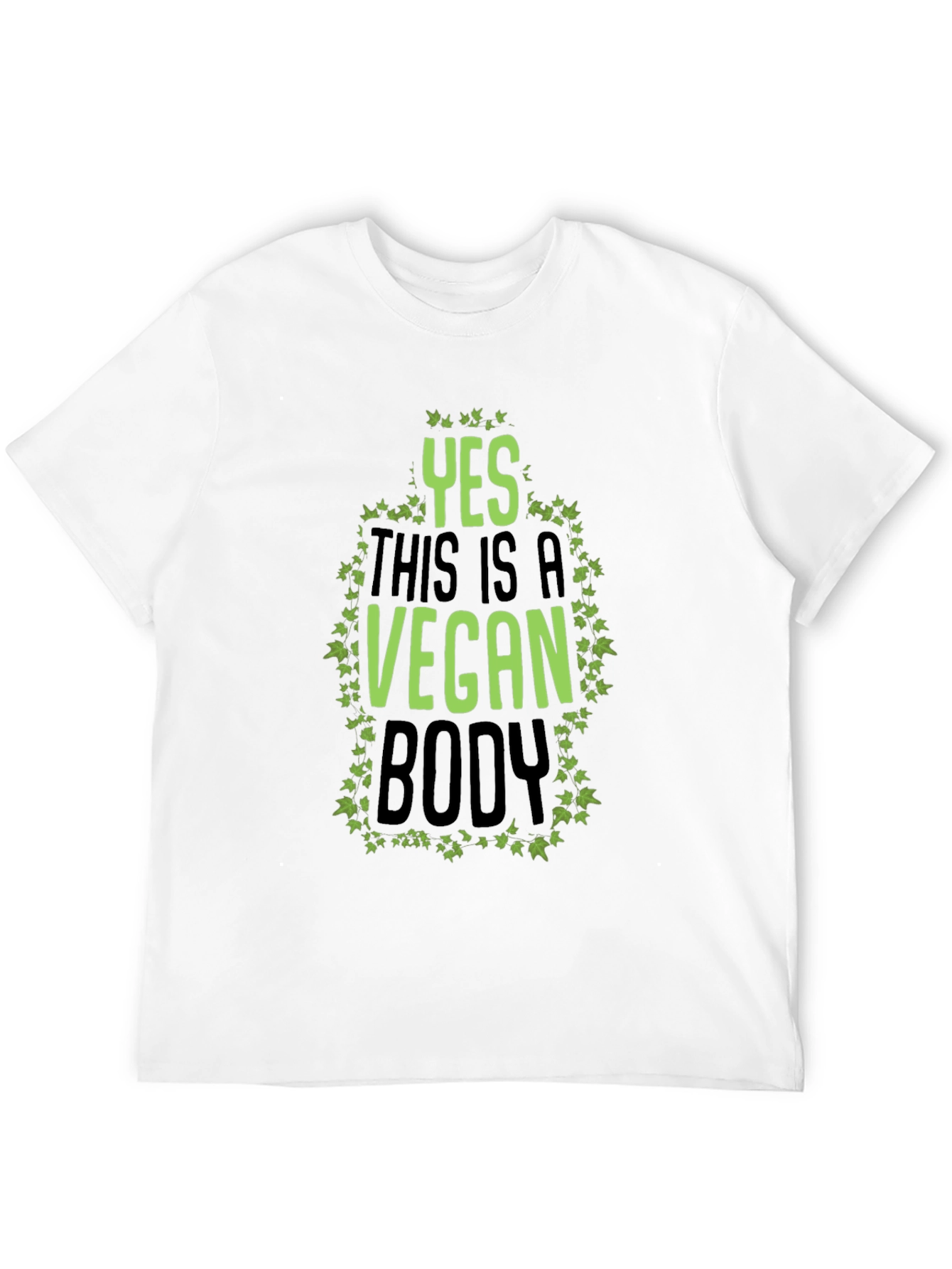 Black Yes This Is A Vegan Body Black T-Shirt view 12