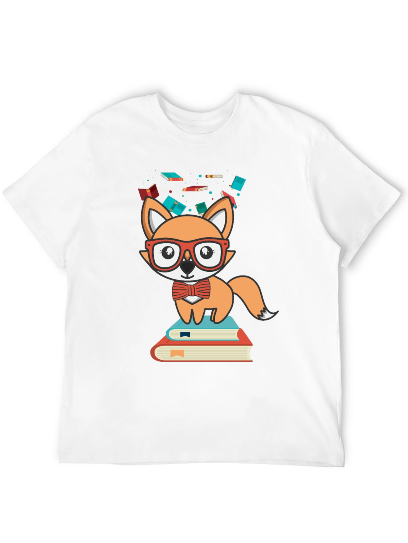 Black Fox Reader Graphic Tee - Cute Bookworm Shirt view 12