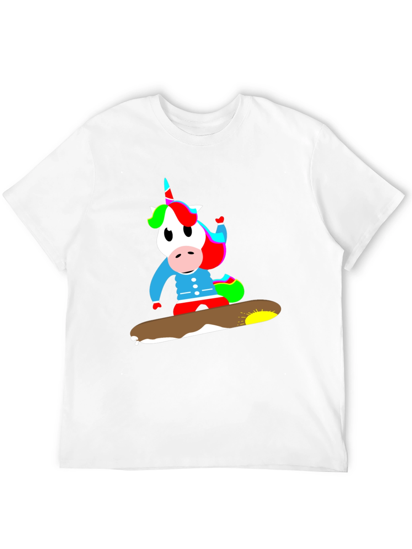 Black Unicorn Snowboarding T-Shirt - Fun, Unique Design view 12