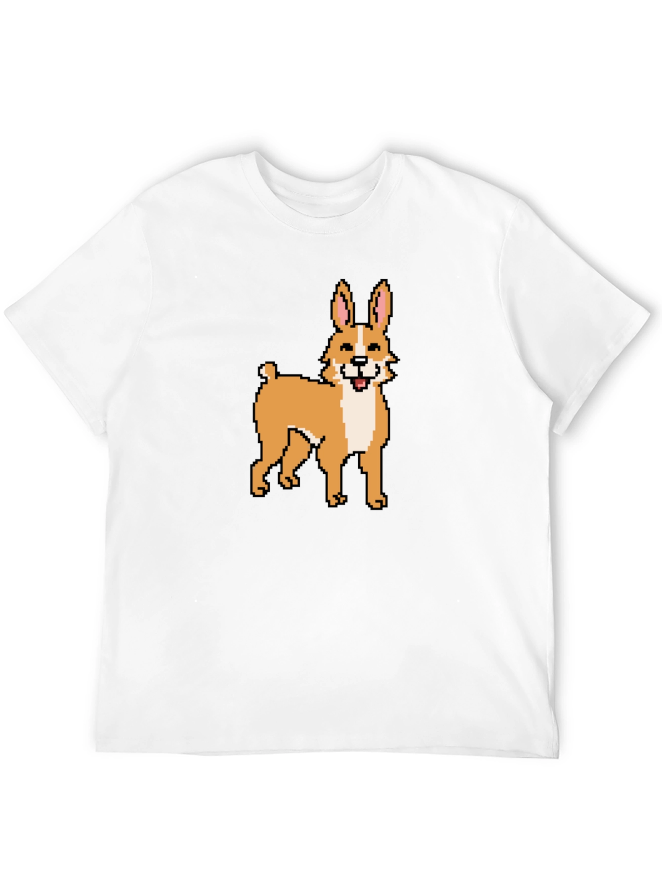 Black Pixel Art Dog T-Shirt - Unique Graphic Tee view 12