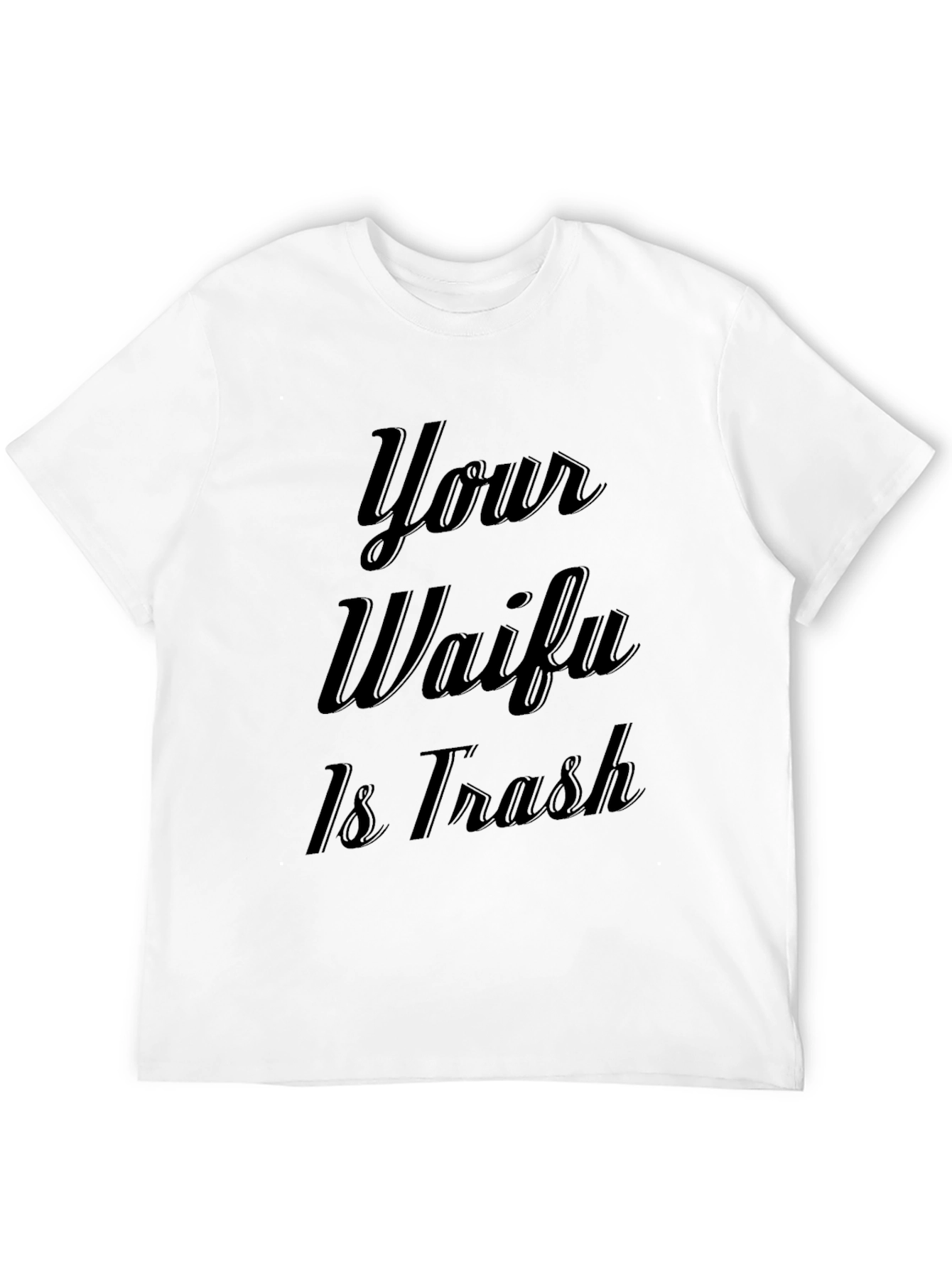 Black Your Waifu is Trash Graphic Tee - Unisex view 12