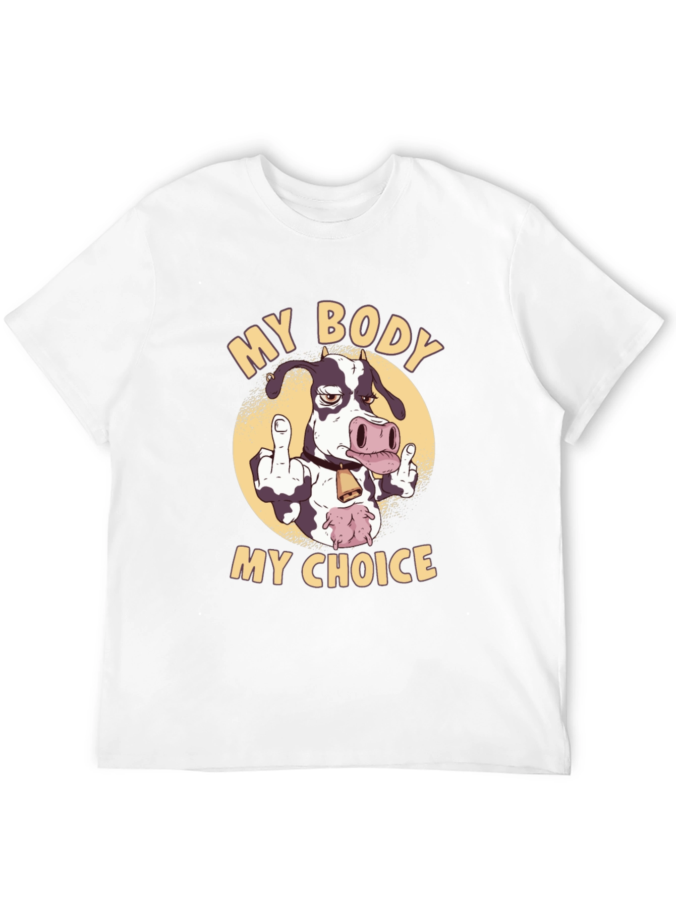 Black My Body My Choice Cow Graphic Tee view 12