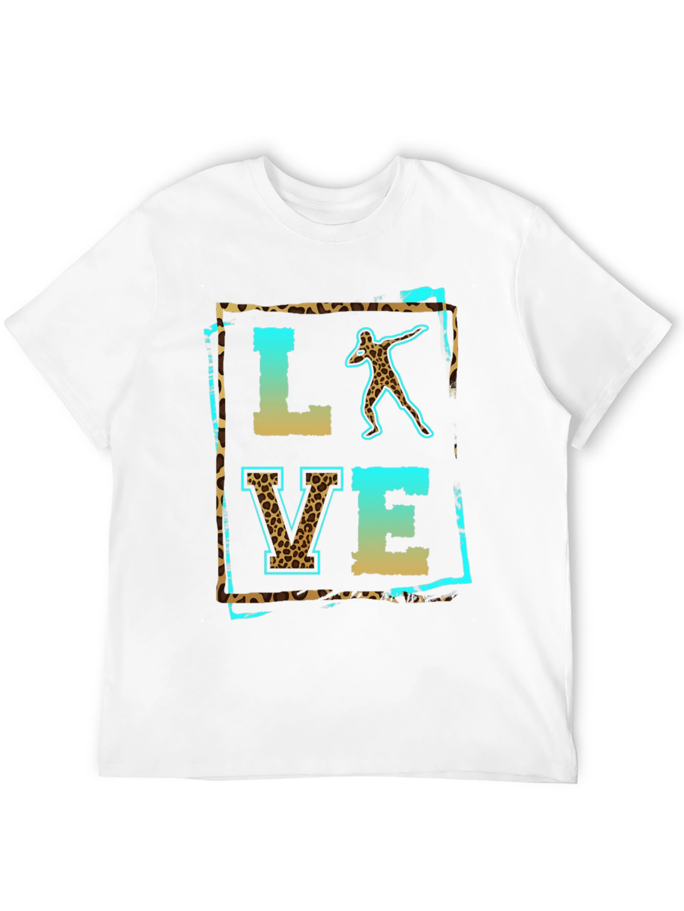 Leopard Print LOVE Shot Put T-Shirt - 12
