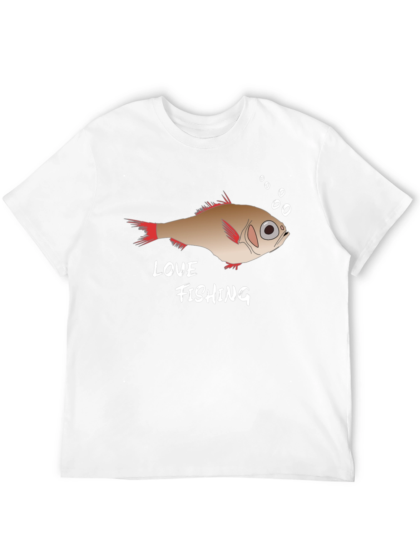 Black Love Fishing Graphic Tee - Black Cotton T-Shirt view 12