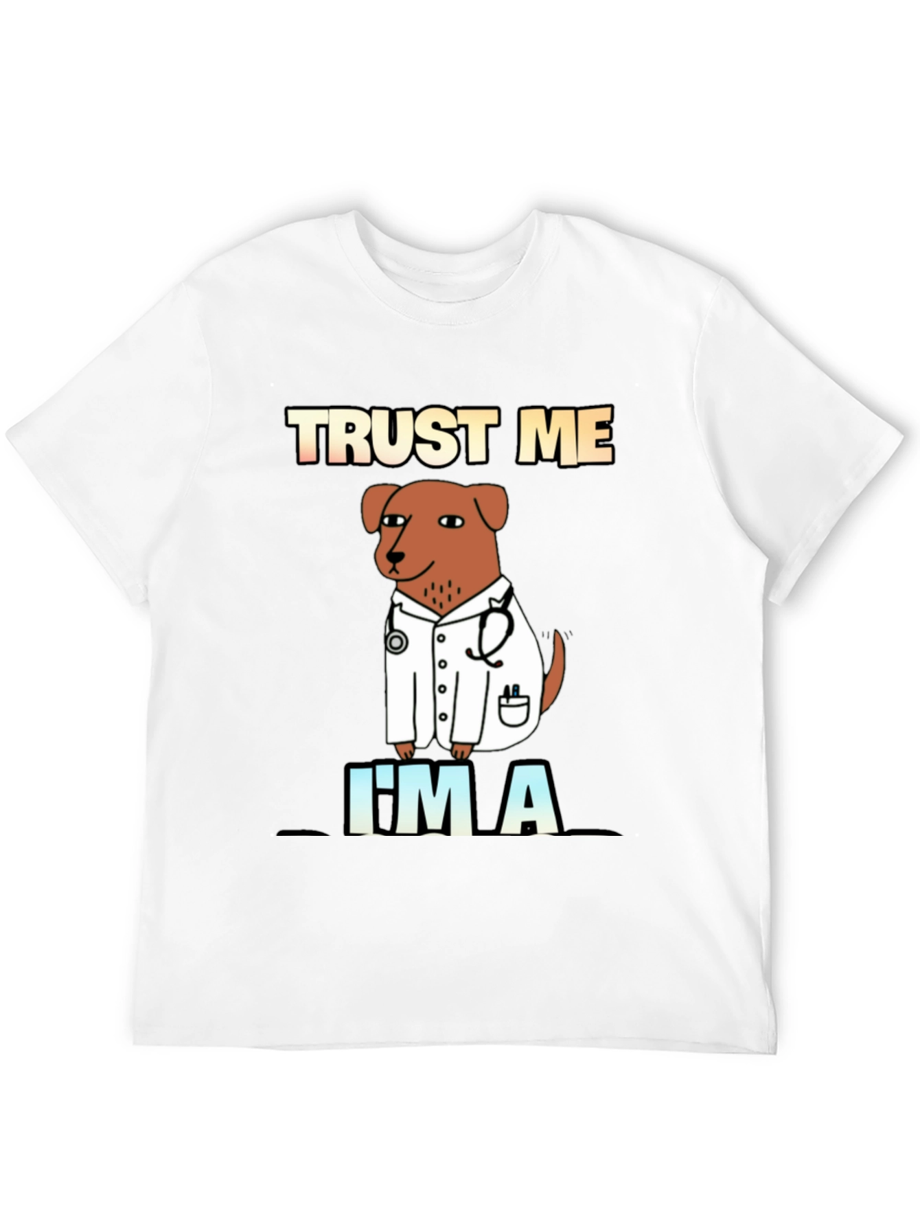 Black Trust Me I'm A Doctor Dog T-Shirt view 12