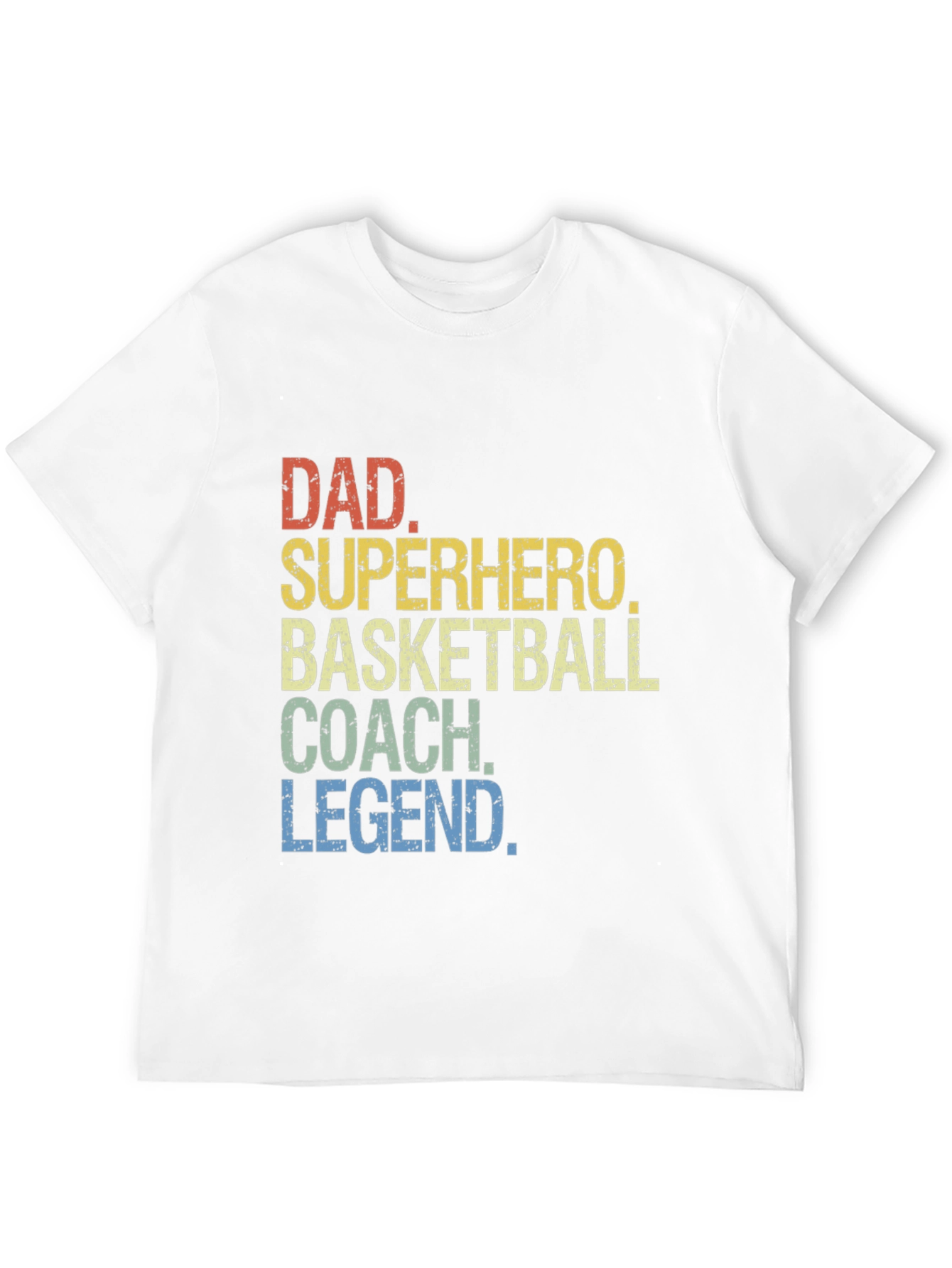 Black Dad Superhero Basketball Coach Legend T-Shirt view 12