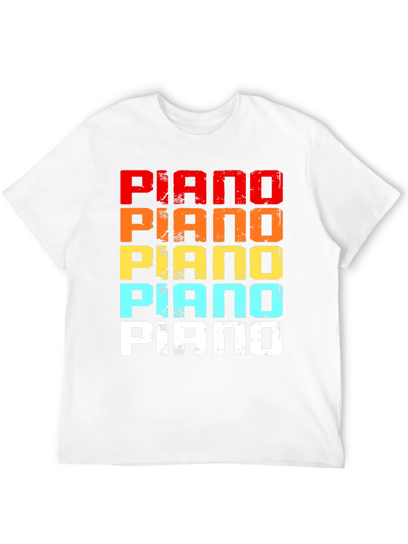Black Retro Piano Graphic Tee - Music Lover T-Shirt view 12