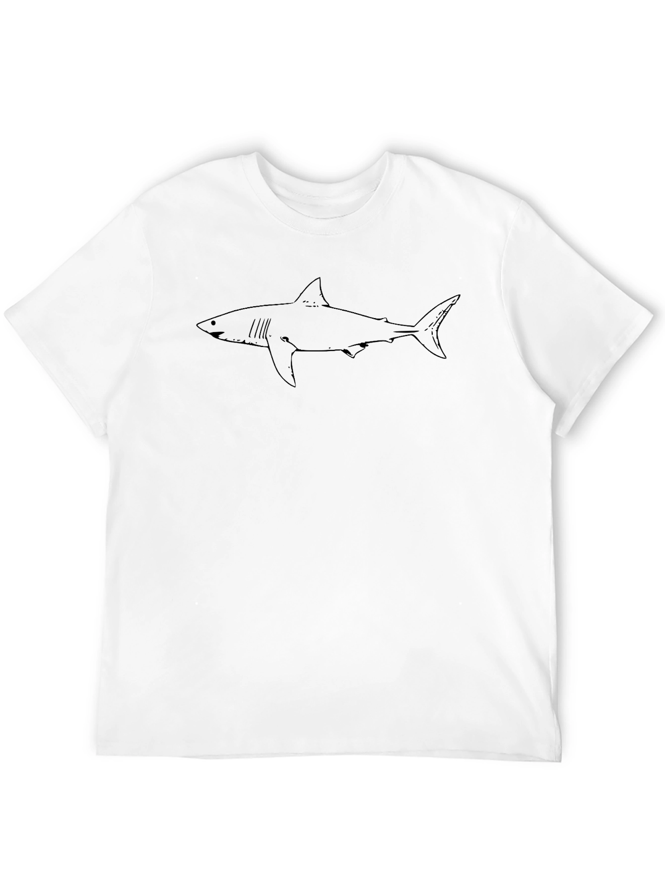 Black Shark Graphic Tee - Black Cotton Casual view 12